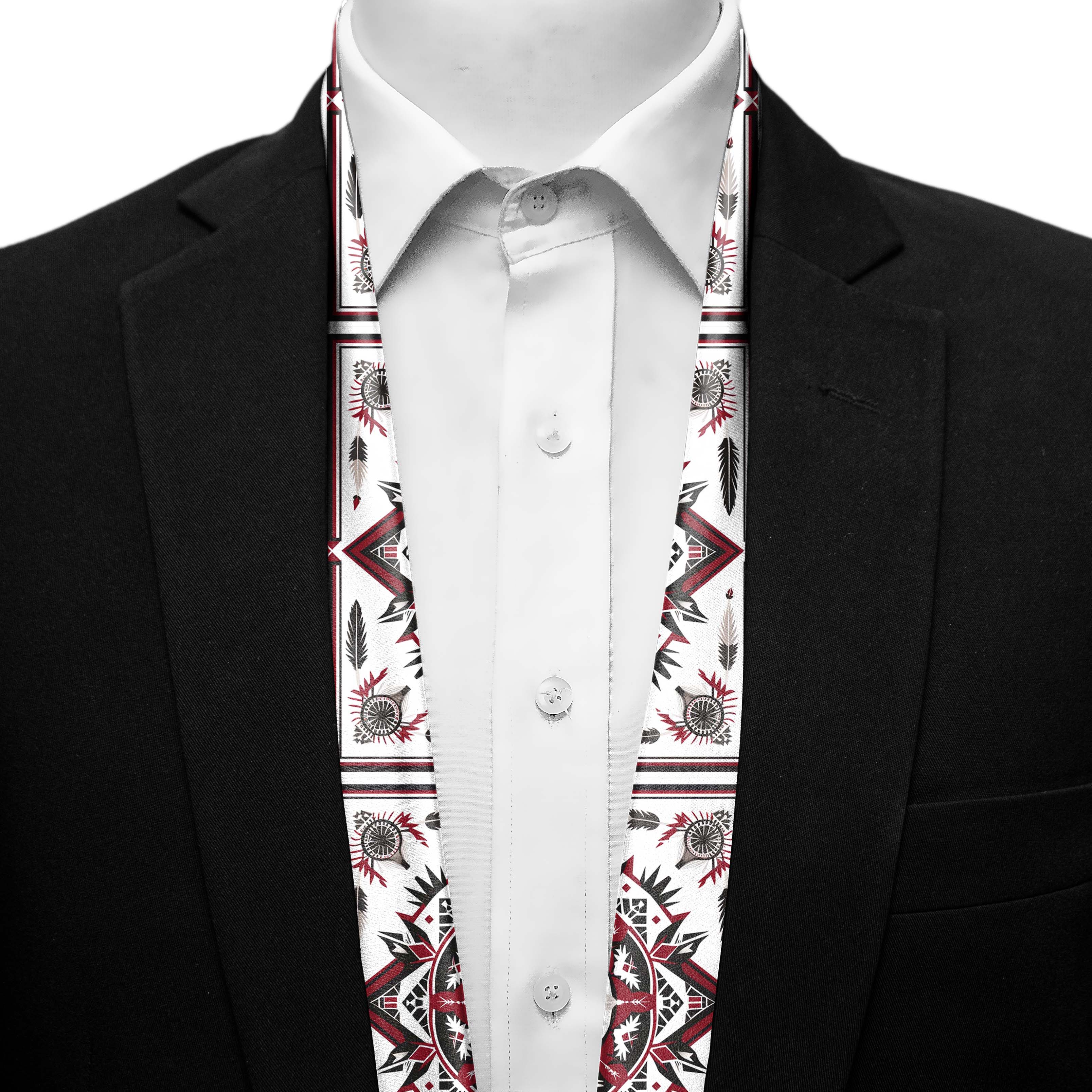 RED ALPANA DESIGNS MEN SCARF - PREMIUM COLLECTION