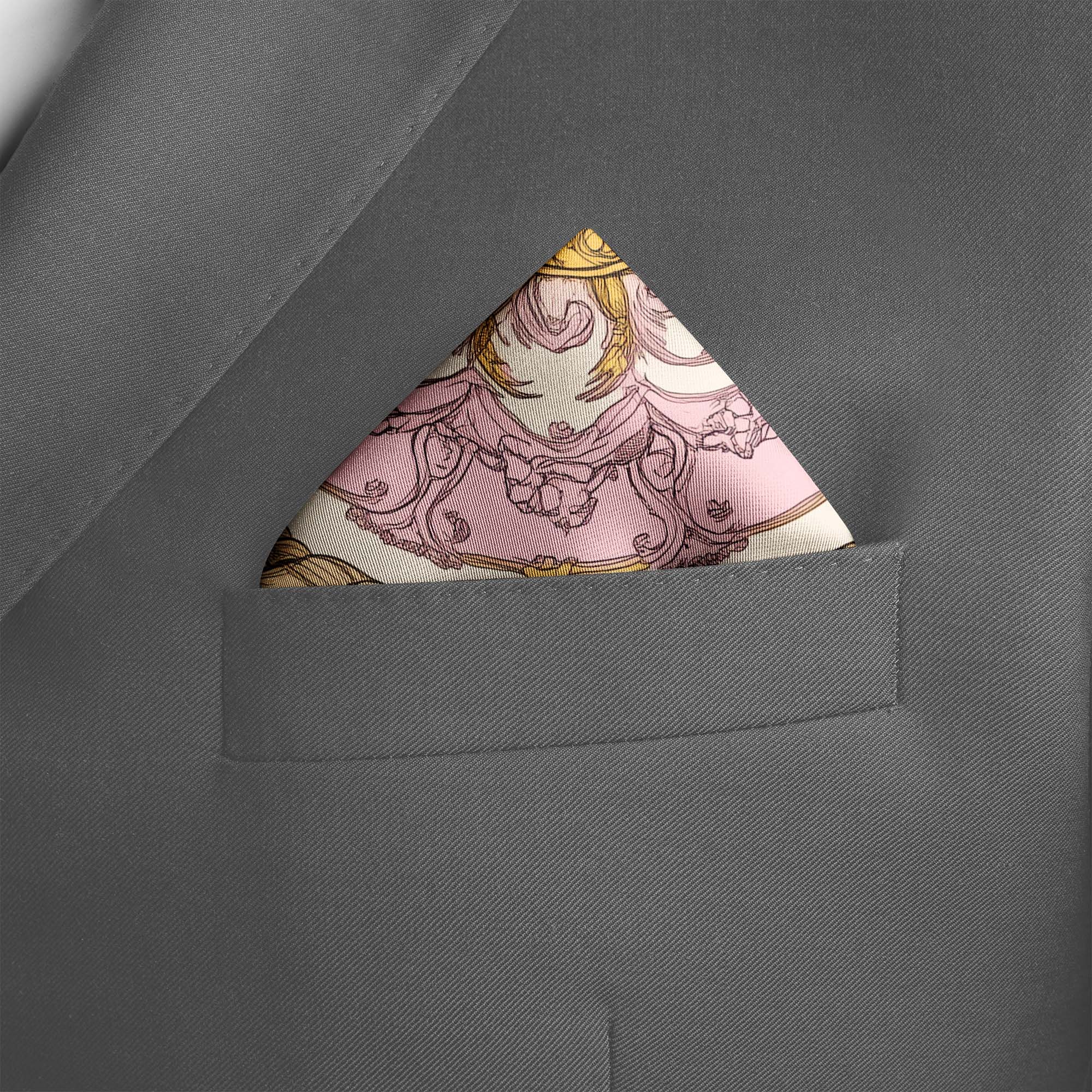 ANIMAUX SOLAIRES SILK POCKET SQUARE