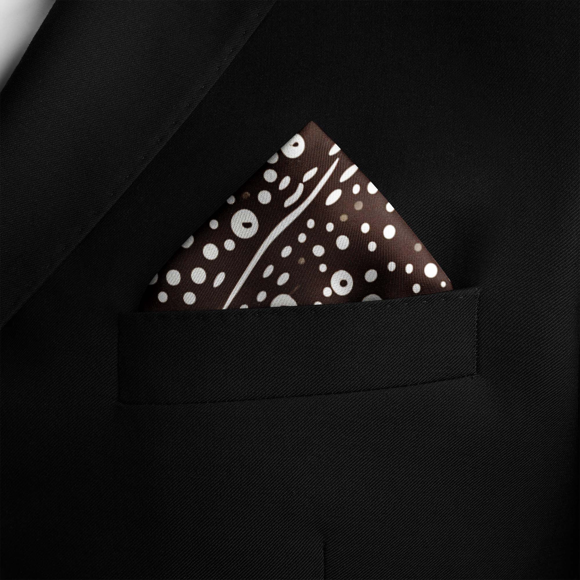 AUSTRALIAN ABORIGINAL SILK POCKET SQUARE