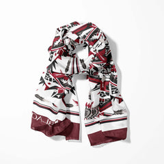 RED ALPANA DESIGNS MEN SCARF AND POCKET SQUARE SET – PREMIUM COLLECTION