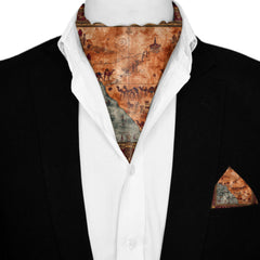 CARAVANA SILK ASCOT AND POCKET SQUARE SET – PREMIUM COLLECTION