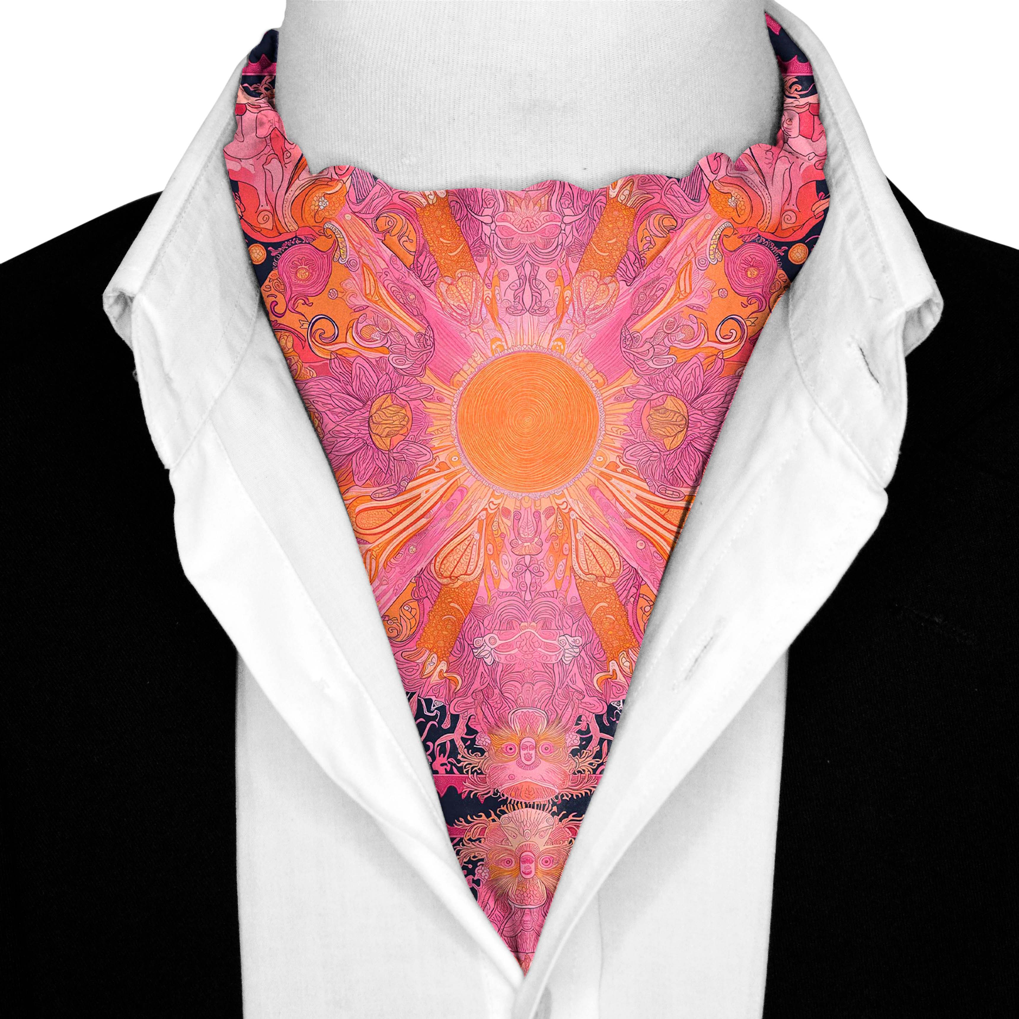 OLIVER MICHAEL SILK ASCOT AND POCKET SQUARE SET – PREMIUM COLLECTION