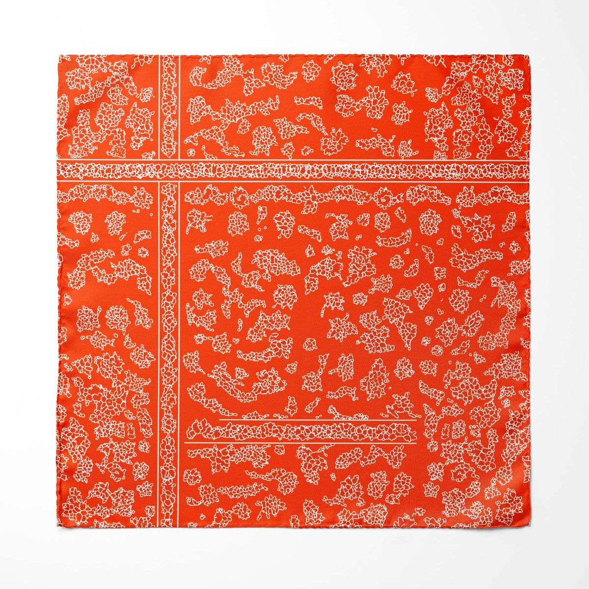 RASTER GOLDEN SILK POCKET SQUARE