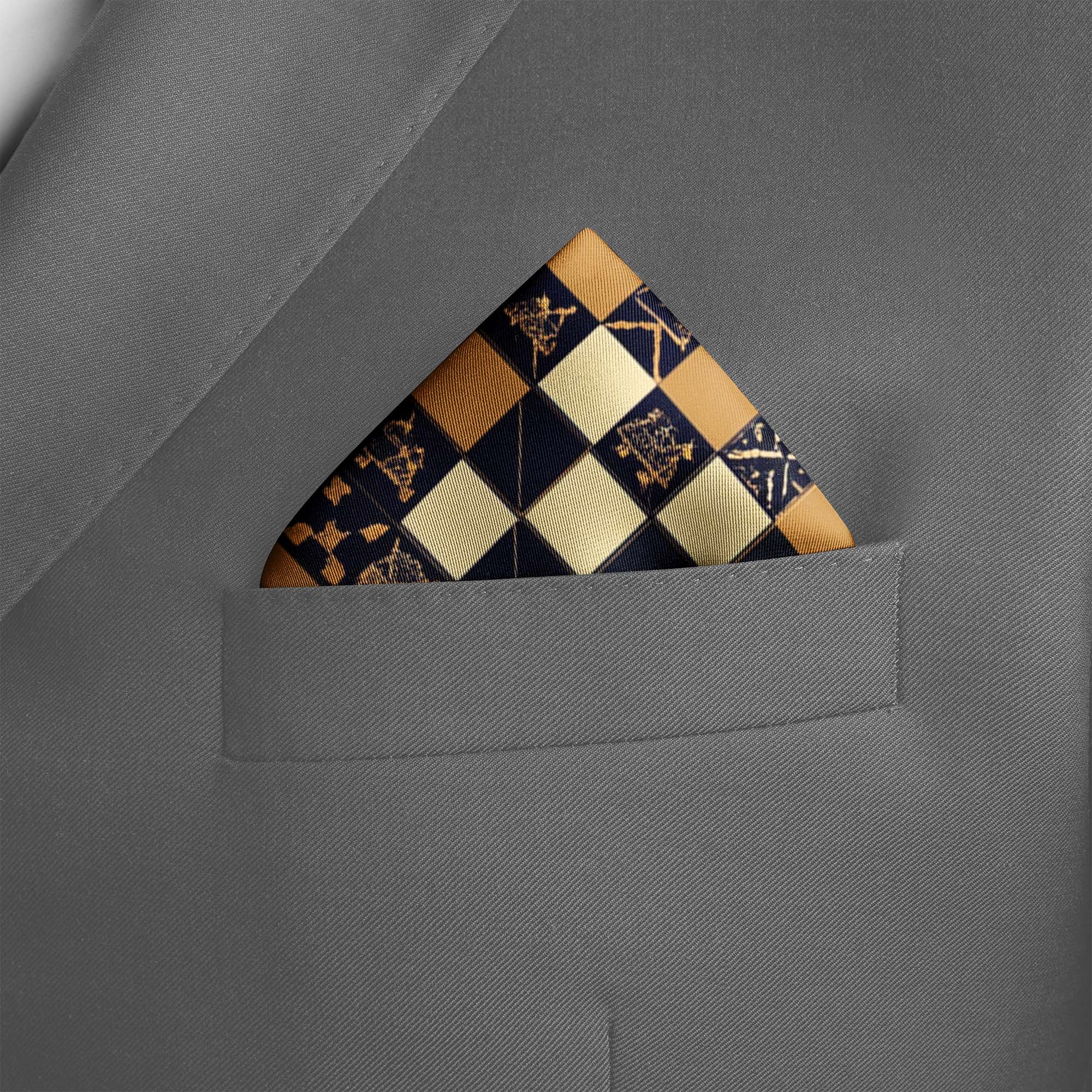 QUEENS GAMBIT SILK POCKET SQUARE