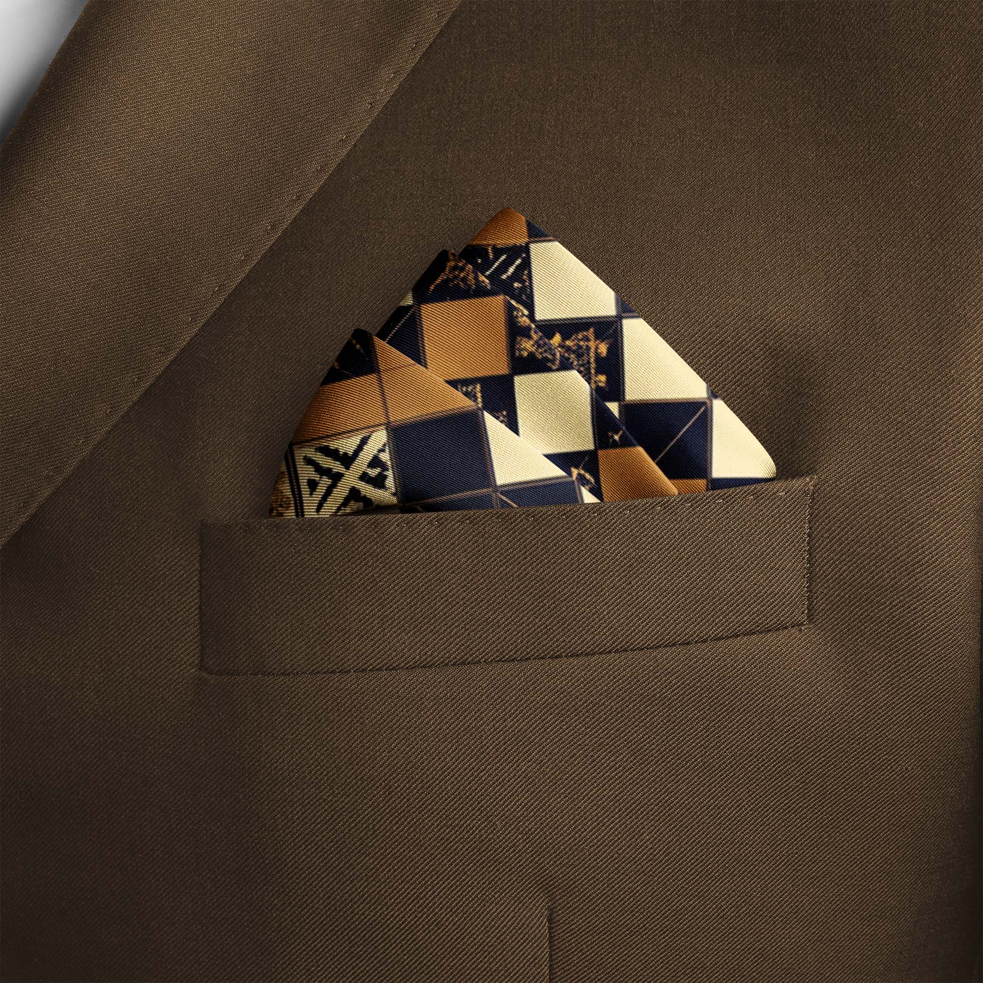 QUEENS GAMBIT SILK POCKET SQUARE