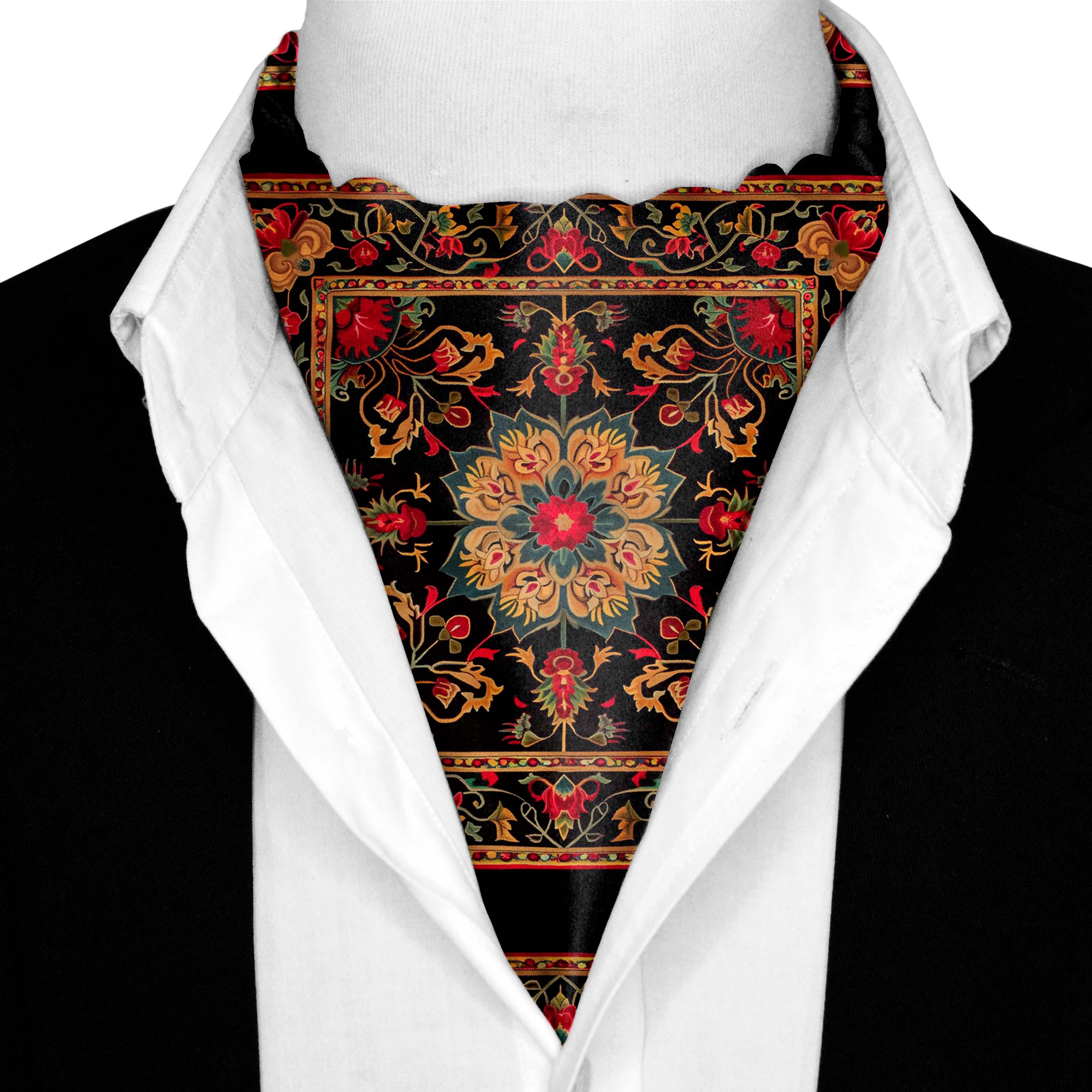 SAFAVIEH HERITAGE SILK ASCOT AND POCKET SQUARE SET – PREMIUM COLLECTION