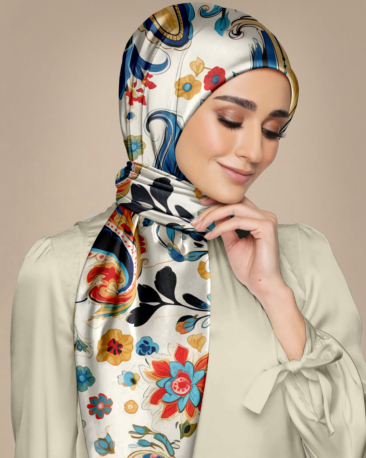 PAISLEY FLORAL WOMEN HIJAB – PREMIUM COLLECTION