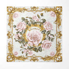 ROCOCO ROSES SILK POCKET SQUARE