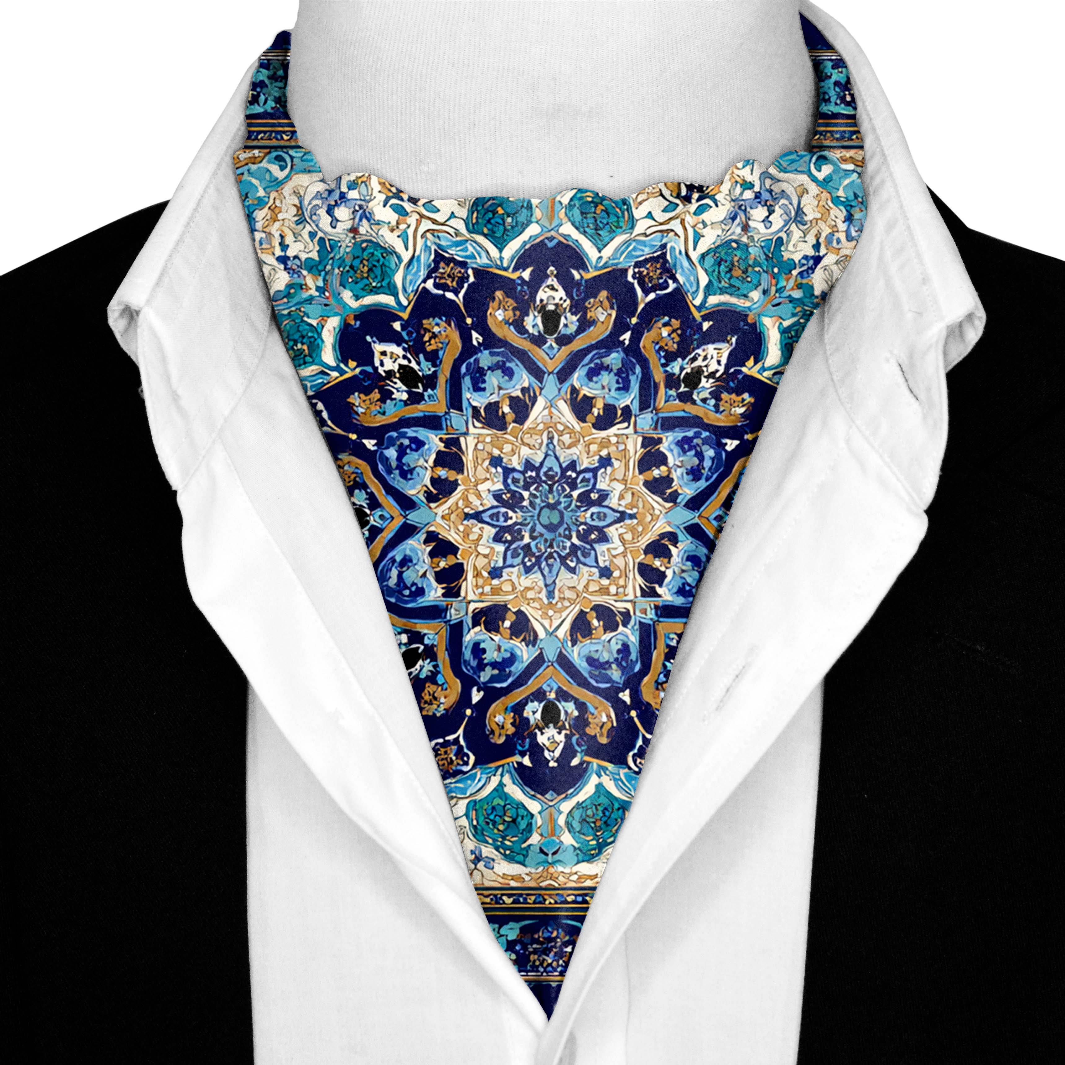 NAVARAH SILK ASCOT AND POCKET SQUARE SET – PREMIUM COLLECTION