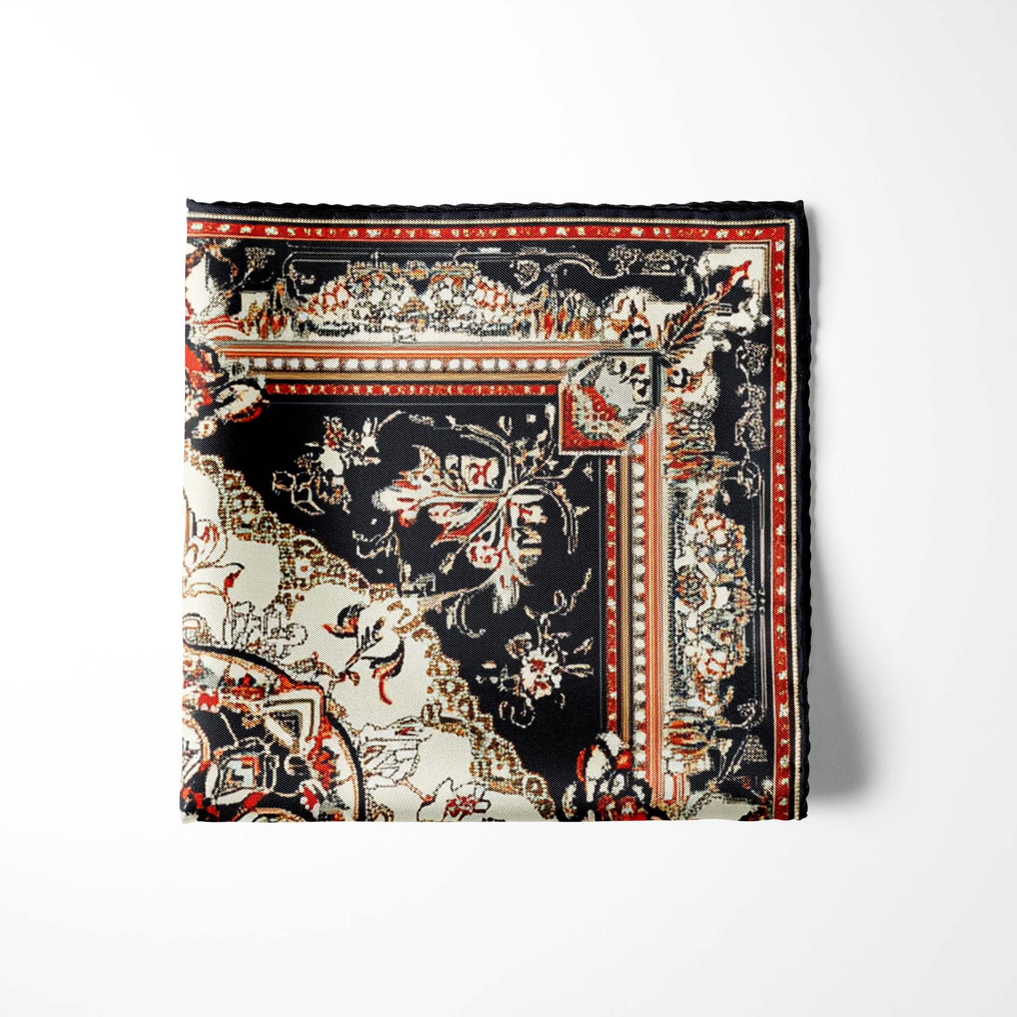 TURKISH RUG SILK POCKET SQUARE