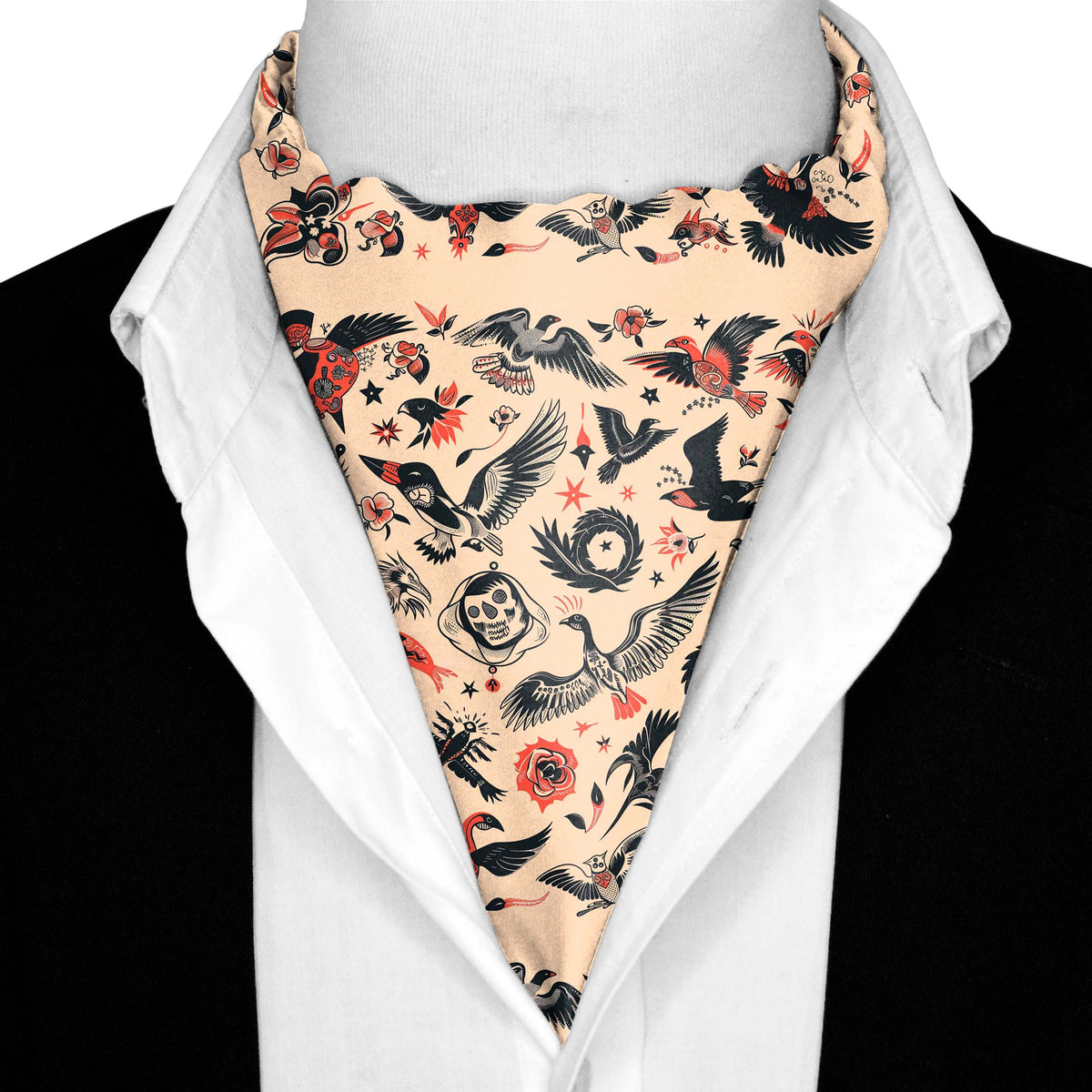 TATTOO FLASH BANDANA SILK ASCOT – PREMIUM COLLECTION