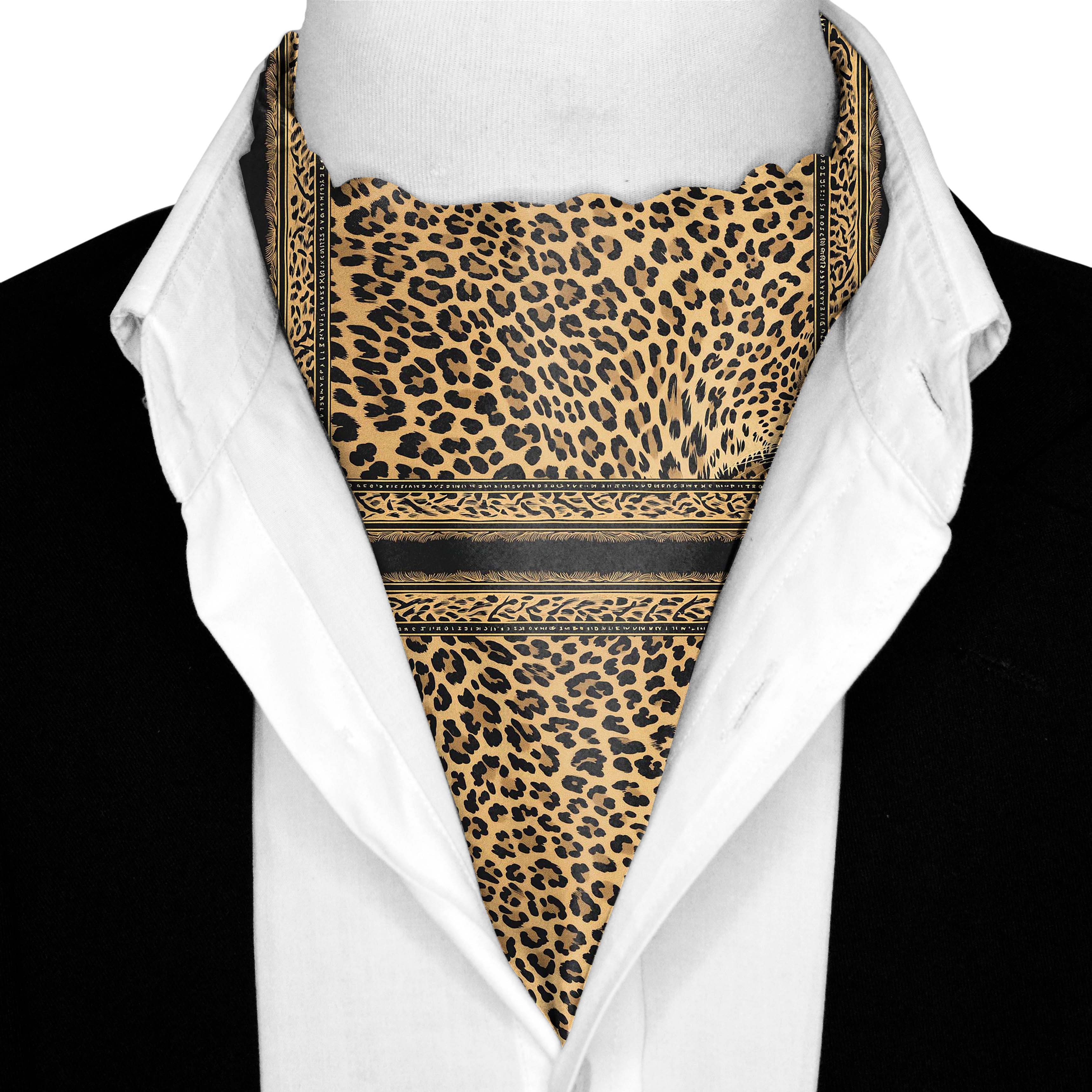 WILD ANIMAL SILK ASCOT AND POCKET SQUARE SET – PREMIUM COLLECTION