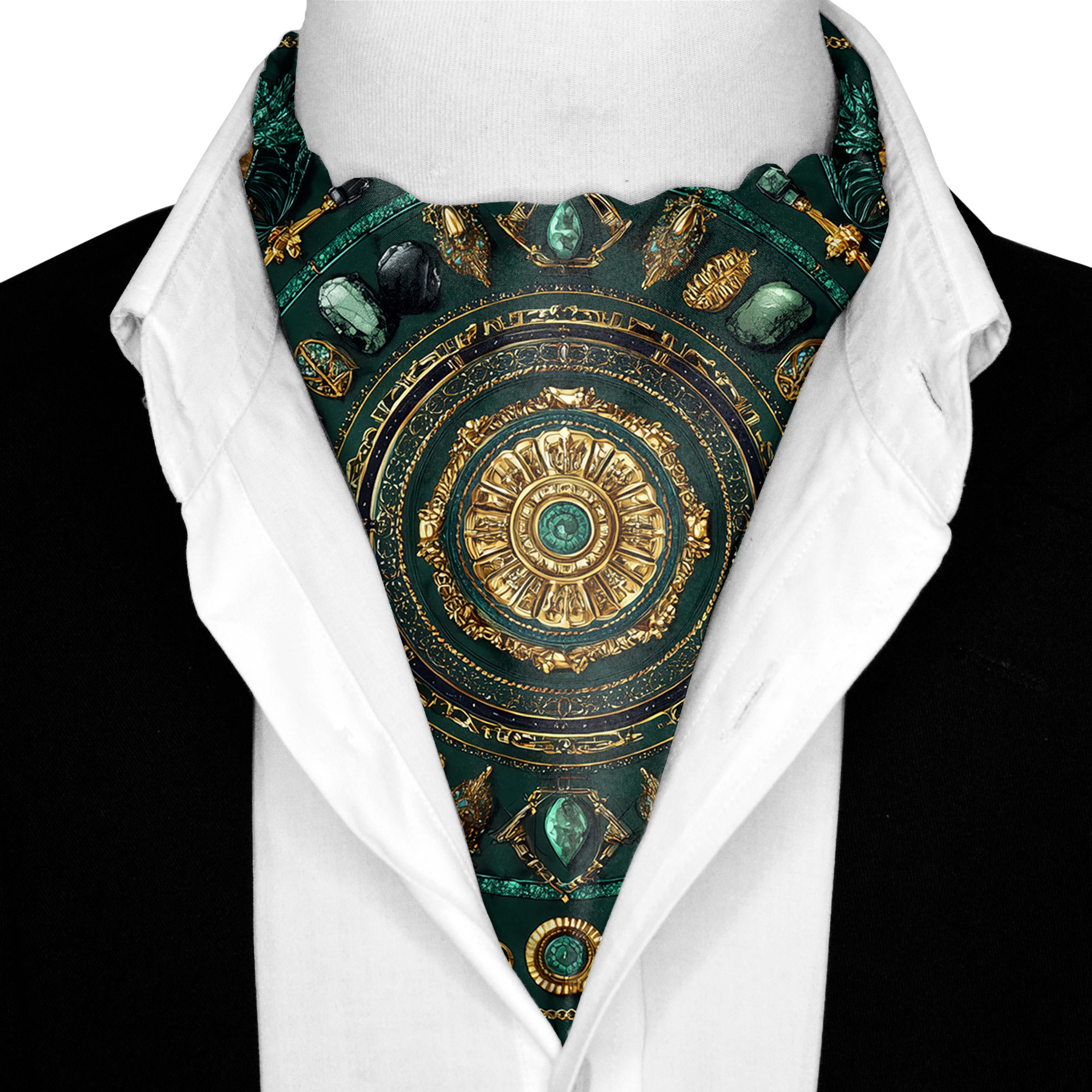 REGALIA SILK ASCOT AND POCKET SQUARE SET – PREMIUM COLLECTION