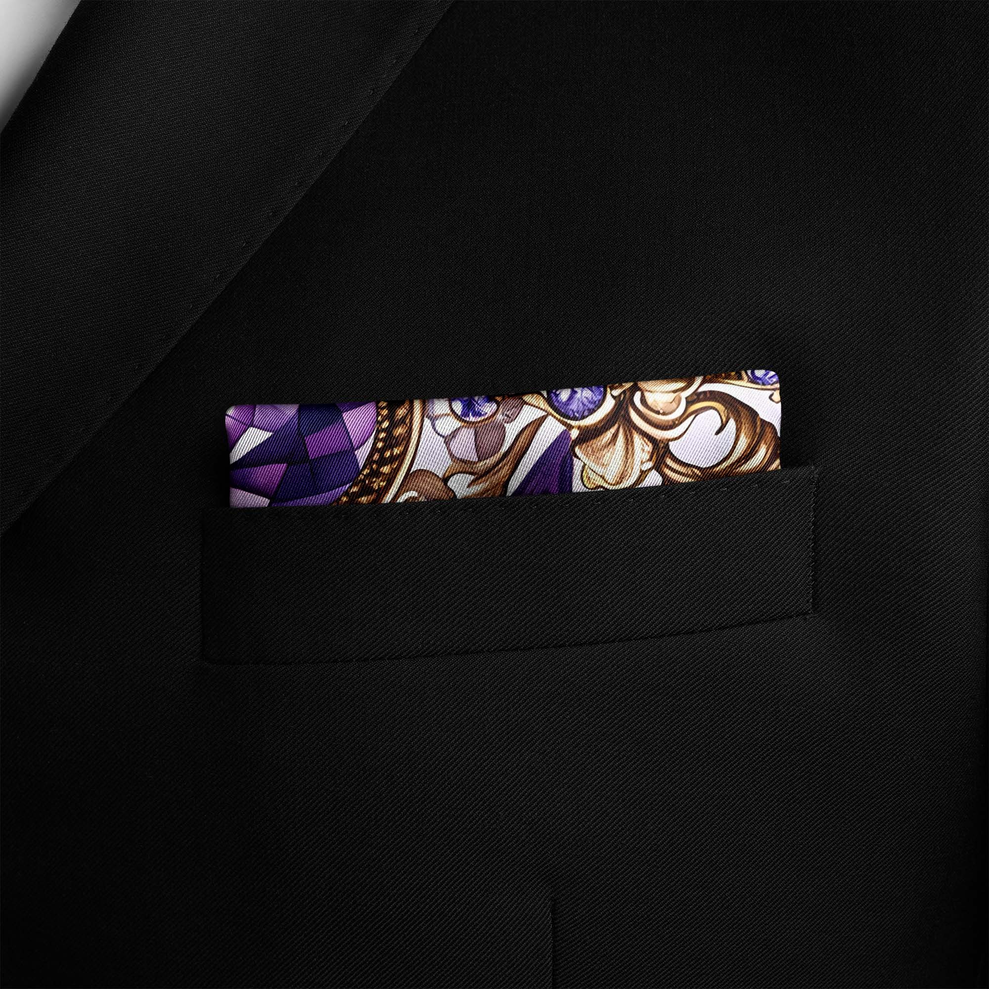 LISIANTHUS FLOWERS SILK POCKET SQUARE