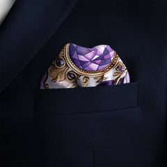 LISIANTHUS FLOWERS SILK POCKET SQUARE