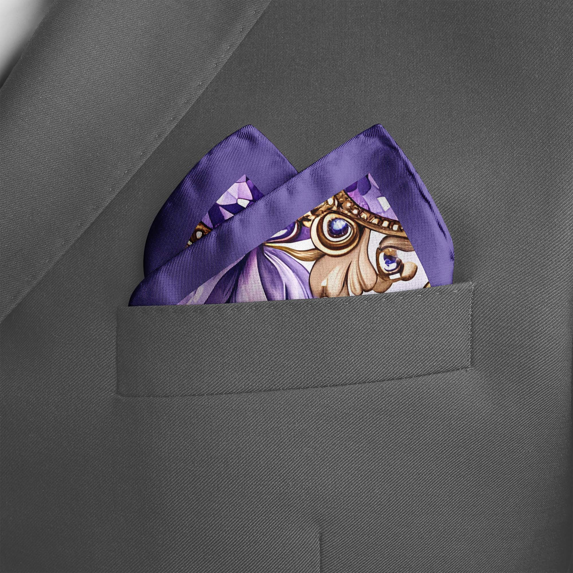 LISIANTHUS FLOWERS SILK POCKET SQUARE