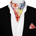 ABSTRACT KEYNOTE SILK ASCOT AND POCKET SQUARE SET – PREMIUM COLLECTION
