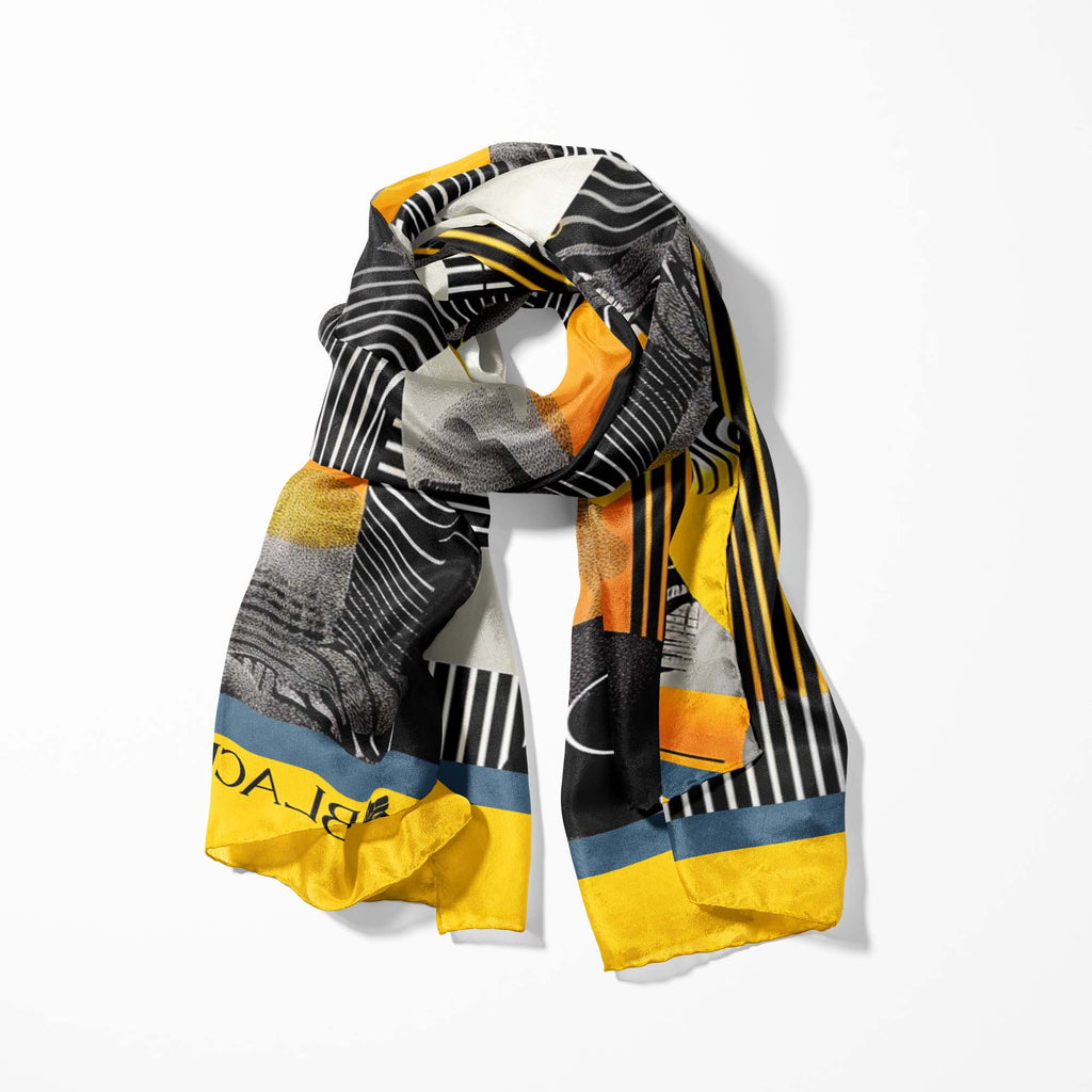 ABSTRACT VINTAGE MEN SCARF AND POCKET SQUARE SET – PREMIUM COLLECTION