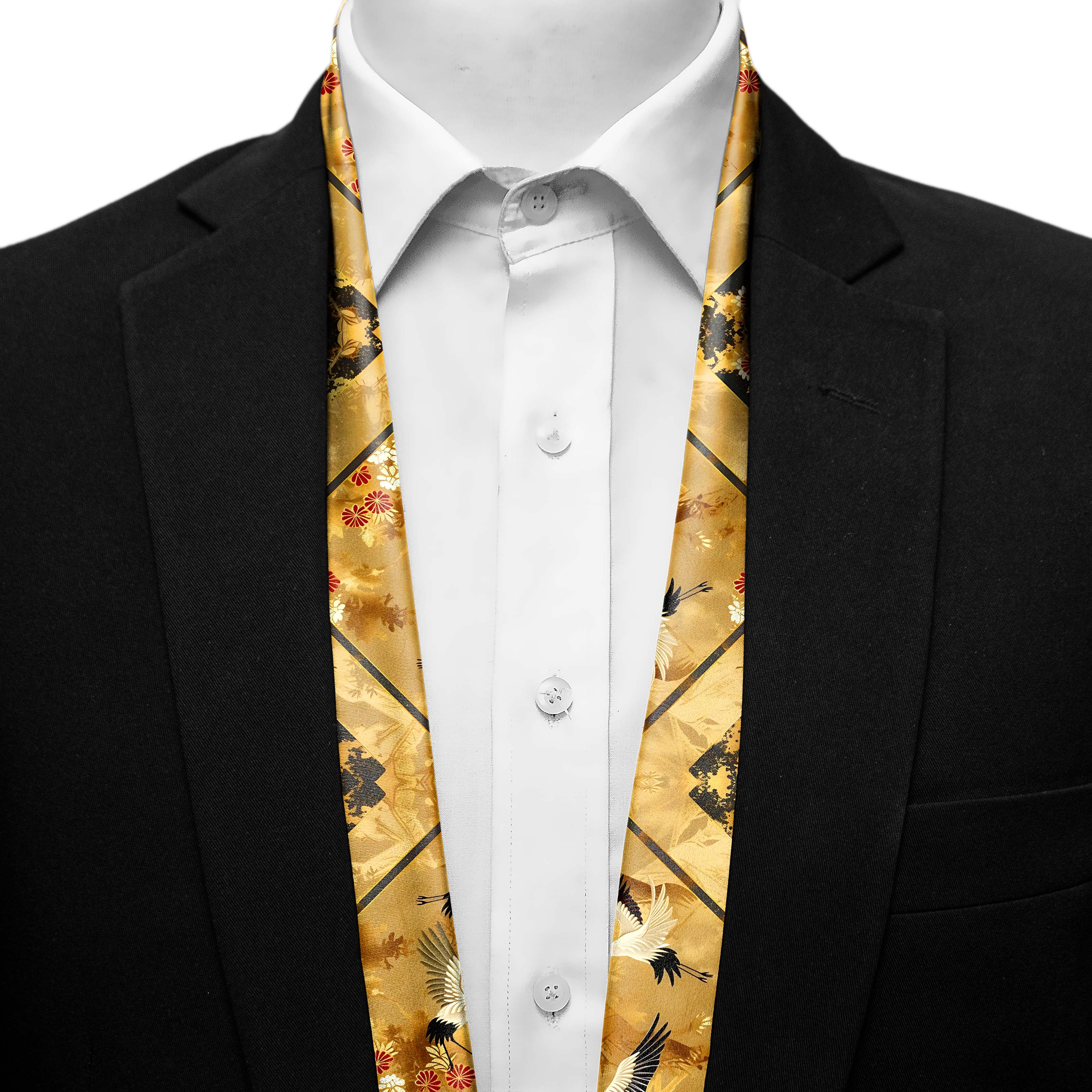 CRANE BIRDS MEN SCARF - PREMIUM COLLECTION