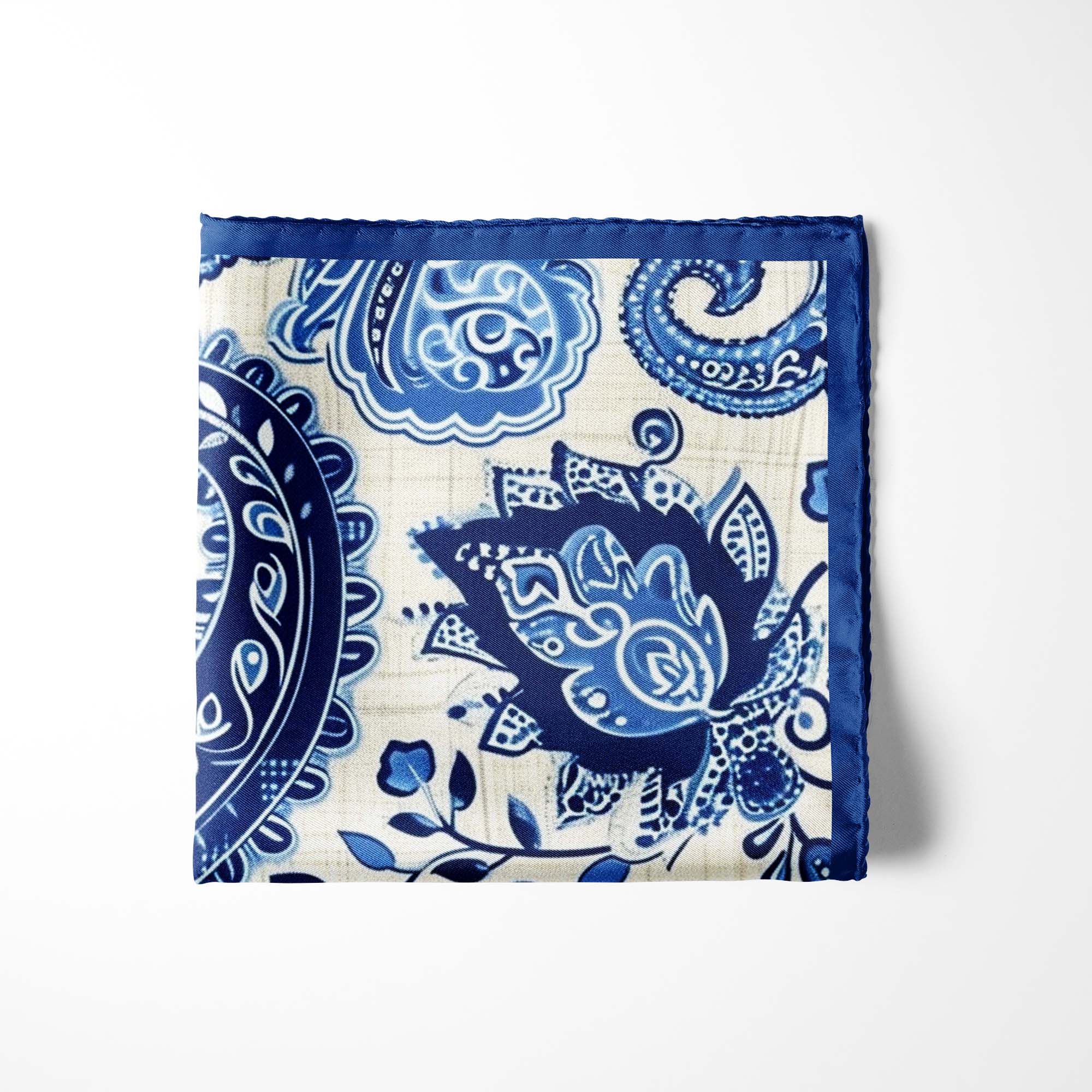 BEATITUDES PAISLEY SILK POCKET SQUARE