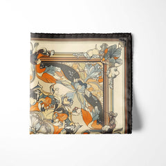 ANTIQUE ANCIENT SILK POCKET SQUARE