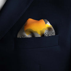 ABSTRACT VINTAGE SILK POCKET SQUARE