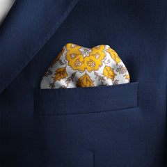 ARABESQUE VINTAGE FLORAL SILK POCKET SQUARE