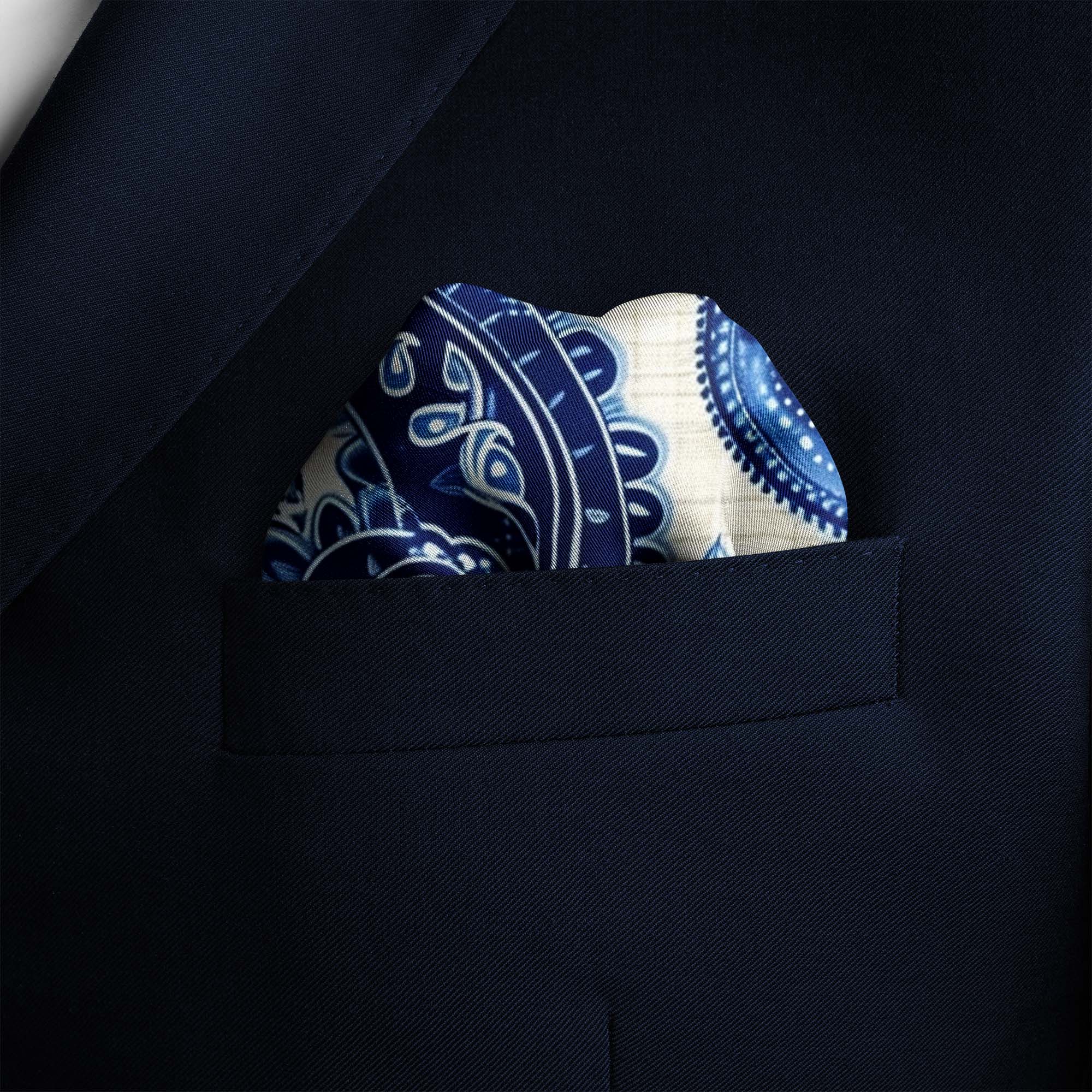 BEATITUDES PAISLEY SILK POCKET SQUARE