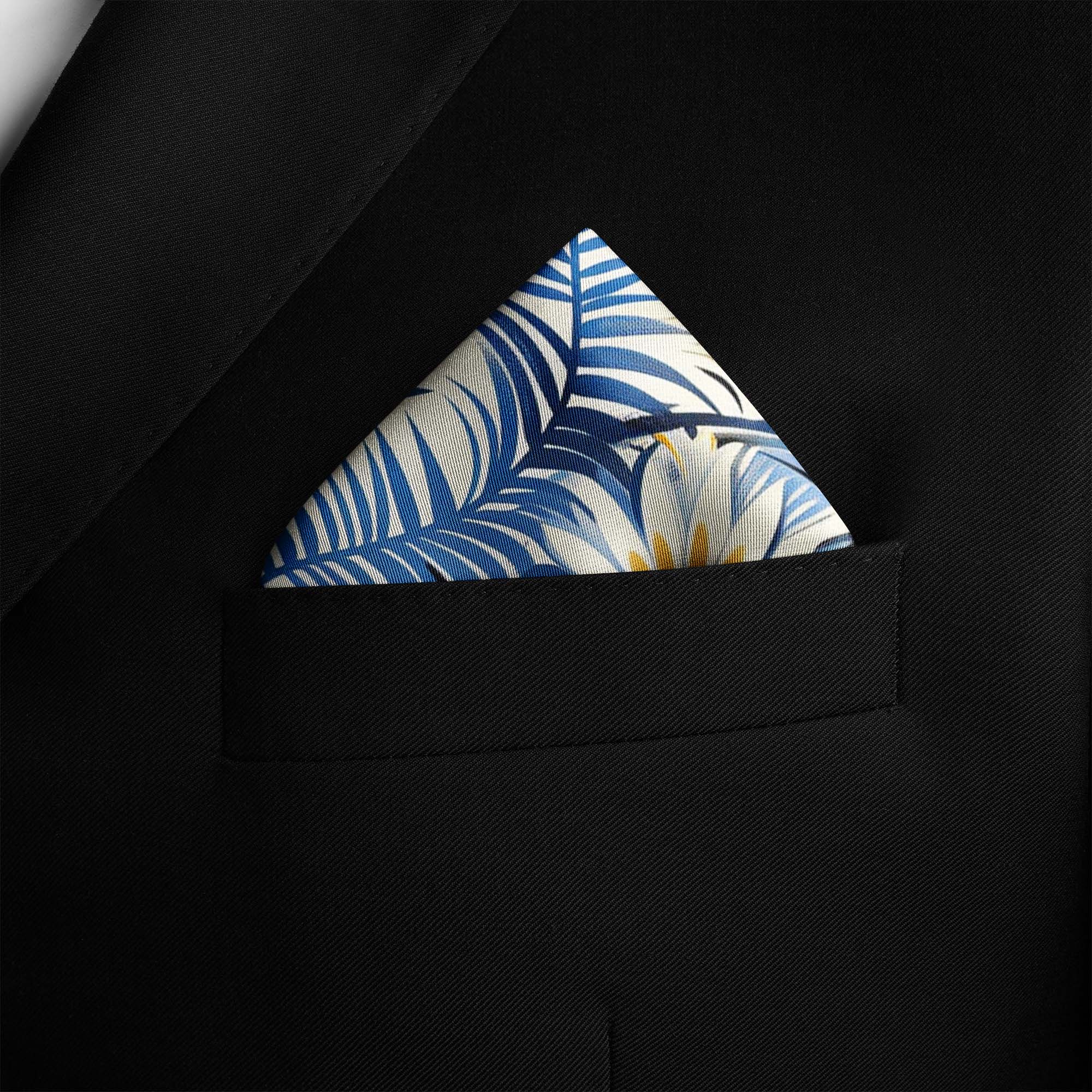 AUTUMN ABSTRACT SILK POCKET SQUARE