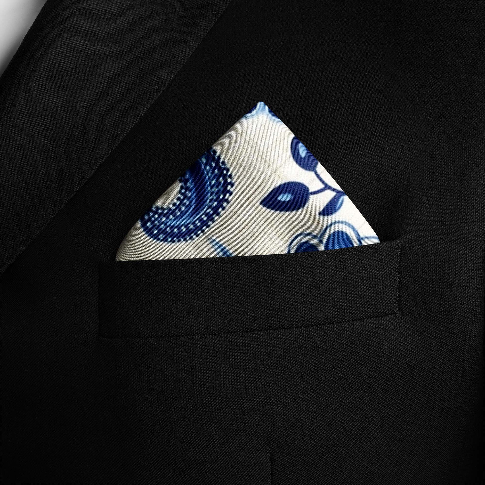 BEATITUDES PAISLEY SILK POCKET SQUARE