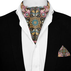VERONA SILK ASCOT AND POCKET SQUARE SET – PREMIUM COLLECTION