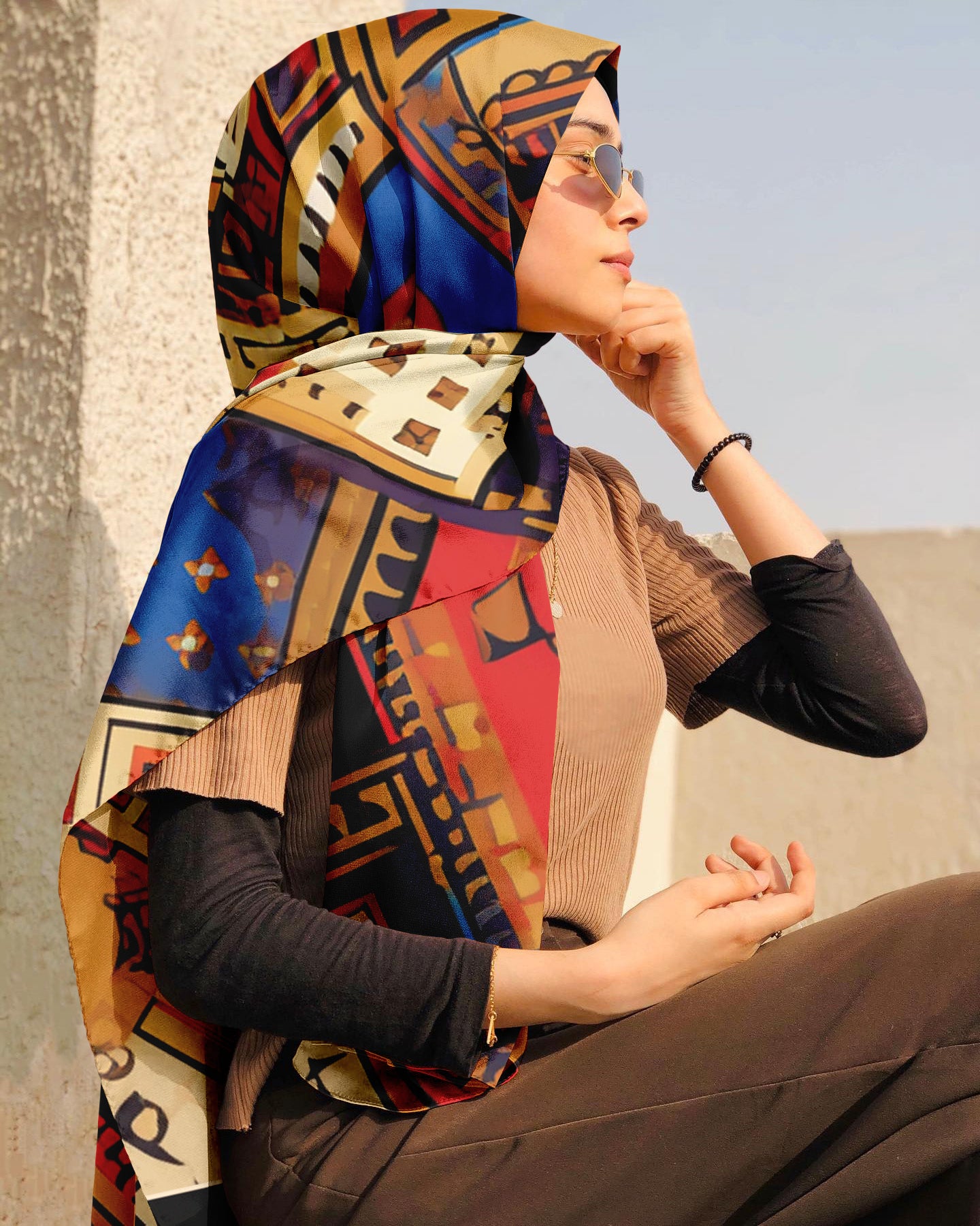 TRADITIONAL ETHNIC SILK WOMEN HIJAB – PREMIUM COLLECTION