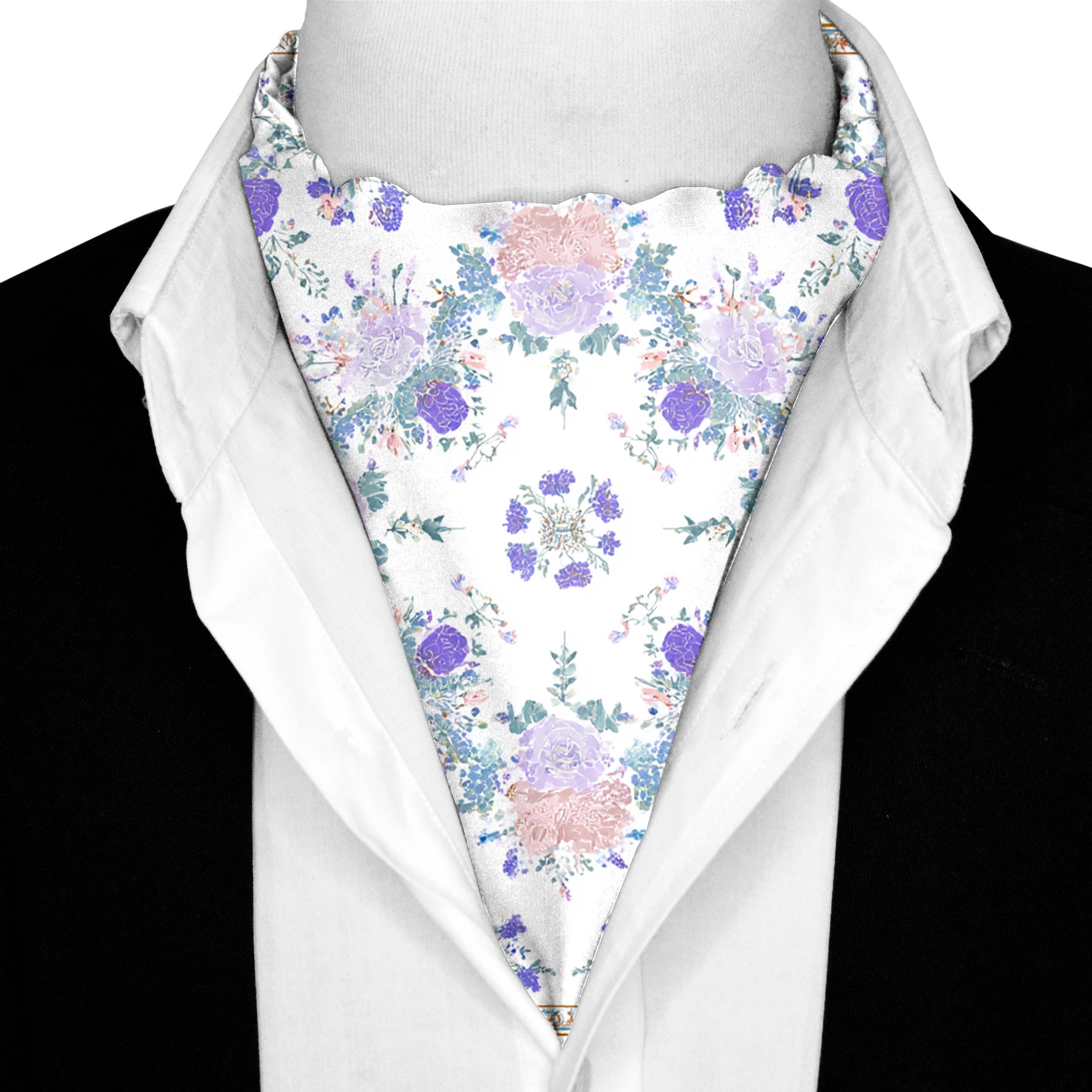 ROSAIRE SILK ASCOT AND POCKET SQUARE SET – PREMIUM COLLECTION