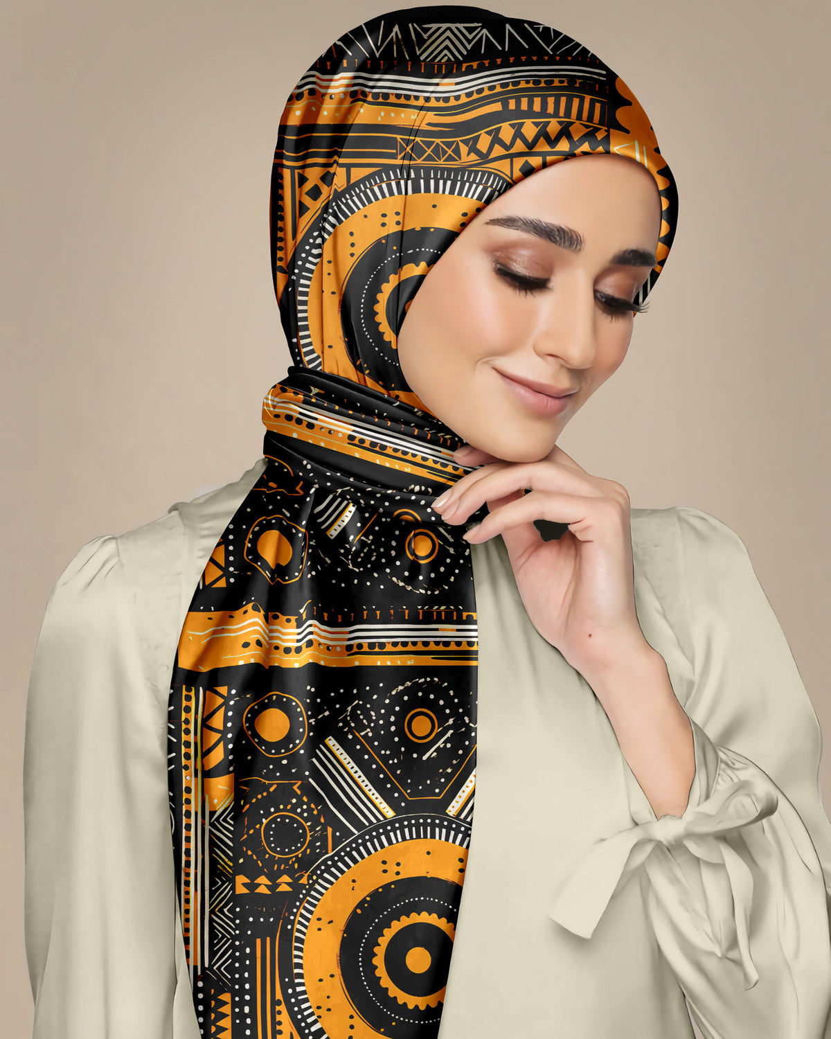 VECTOR ART SILK WOMEN HIJAB – PREMIUM COLLECTION