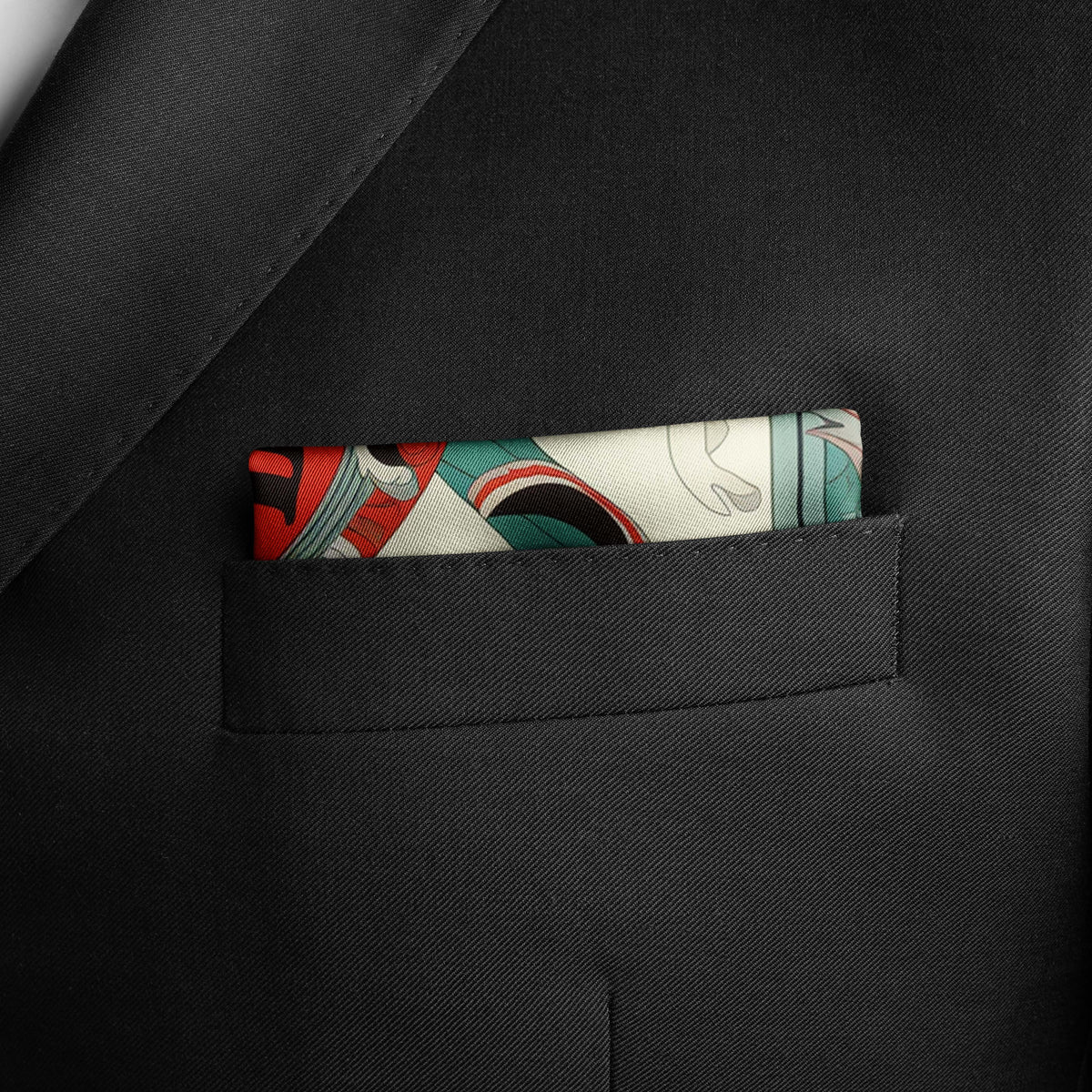 VINTAGE SOUTHWESTERN SILK POCKET SQUARE