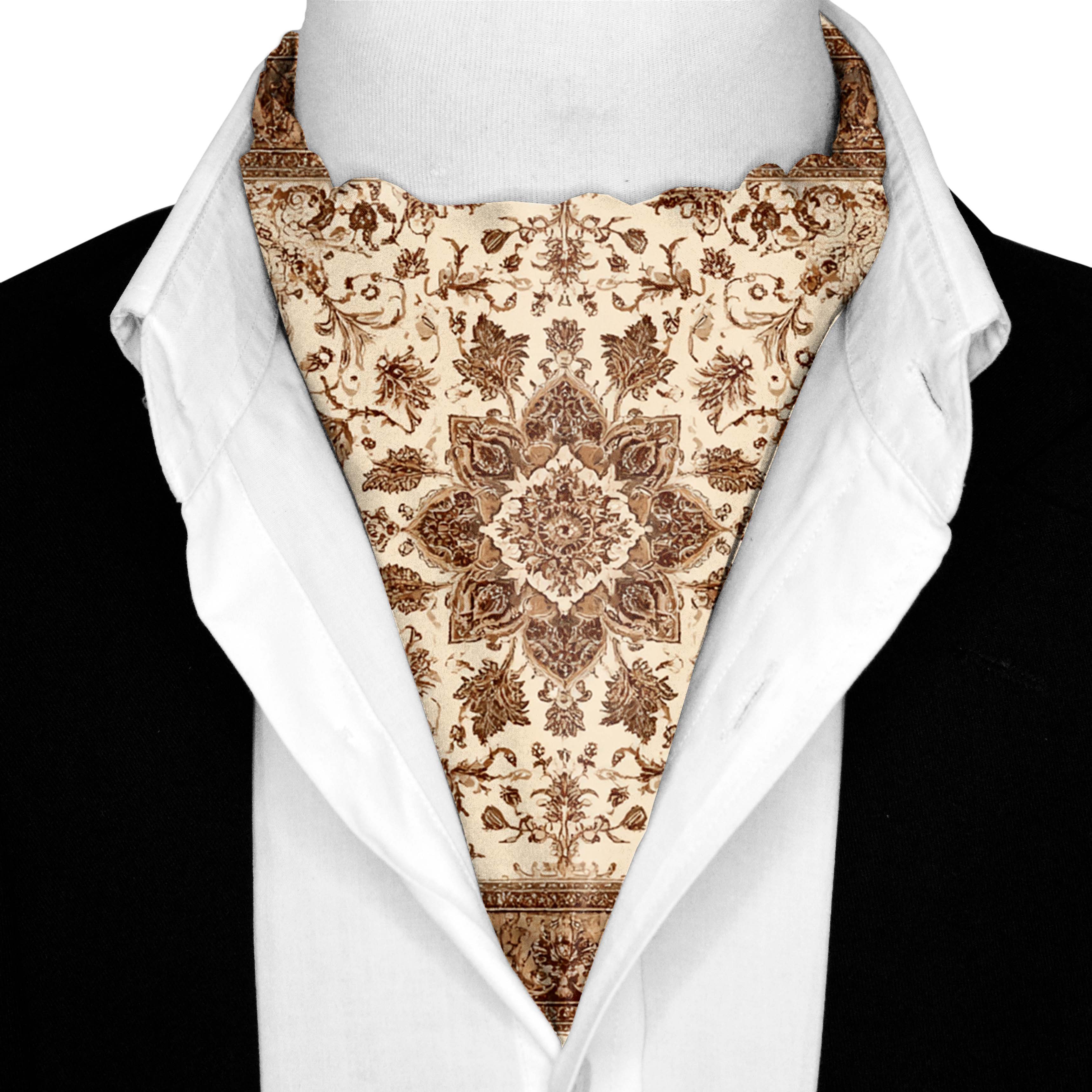 SIENNA SILK ASCOT AND POCKET SQUARE SET – PREMIUM COLLECTION