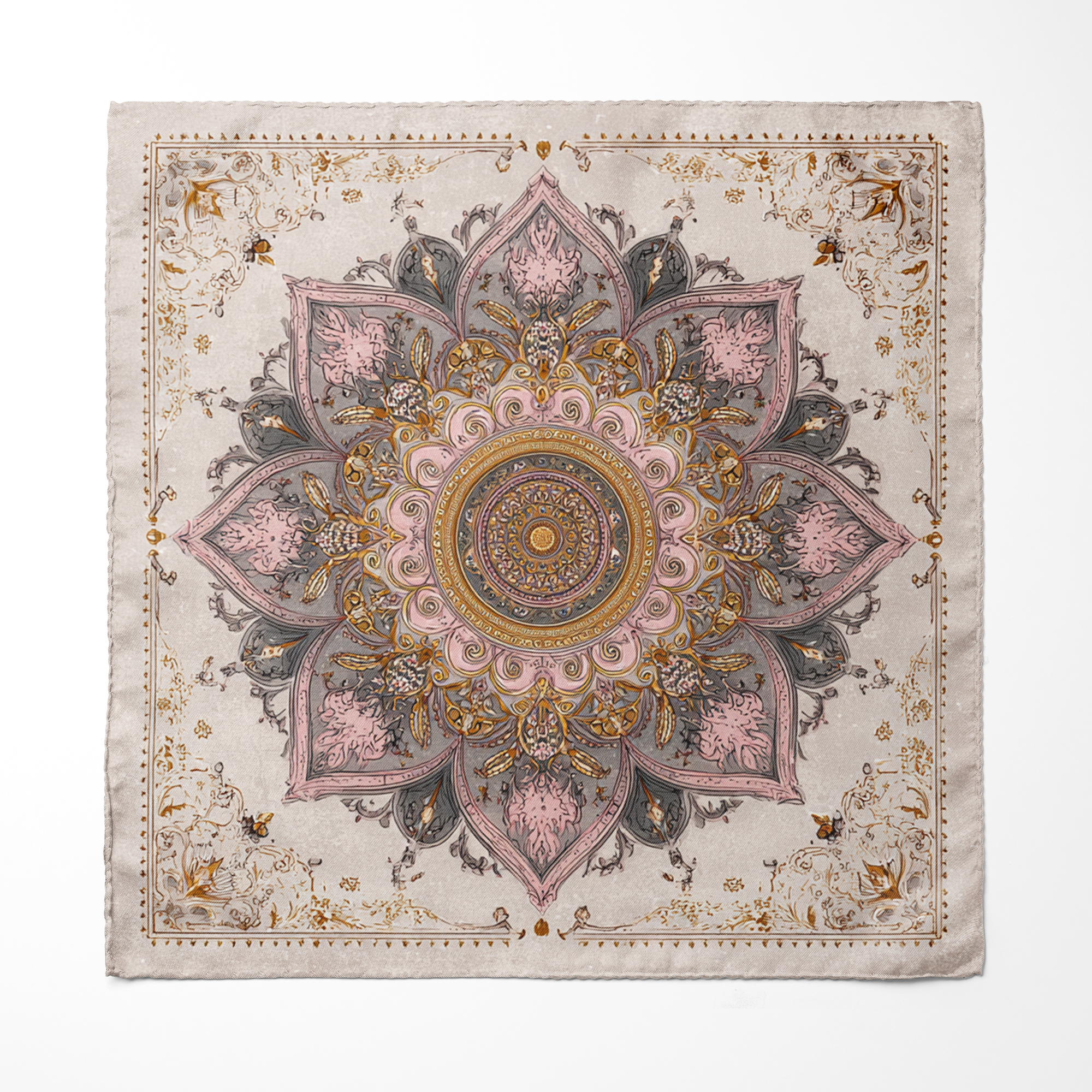ROSABELLA SILK ASCOT AND POCKET SQUARE SET – PREMIUM COLLECTION