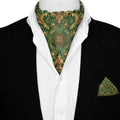 VERIDIAN SILK ASCOT AND POCKET SQUARE SET – PREMIUM COLLECTION