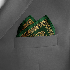 VERIDIAN SILK POCKET SQUARE