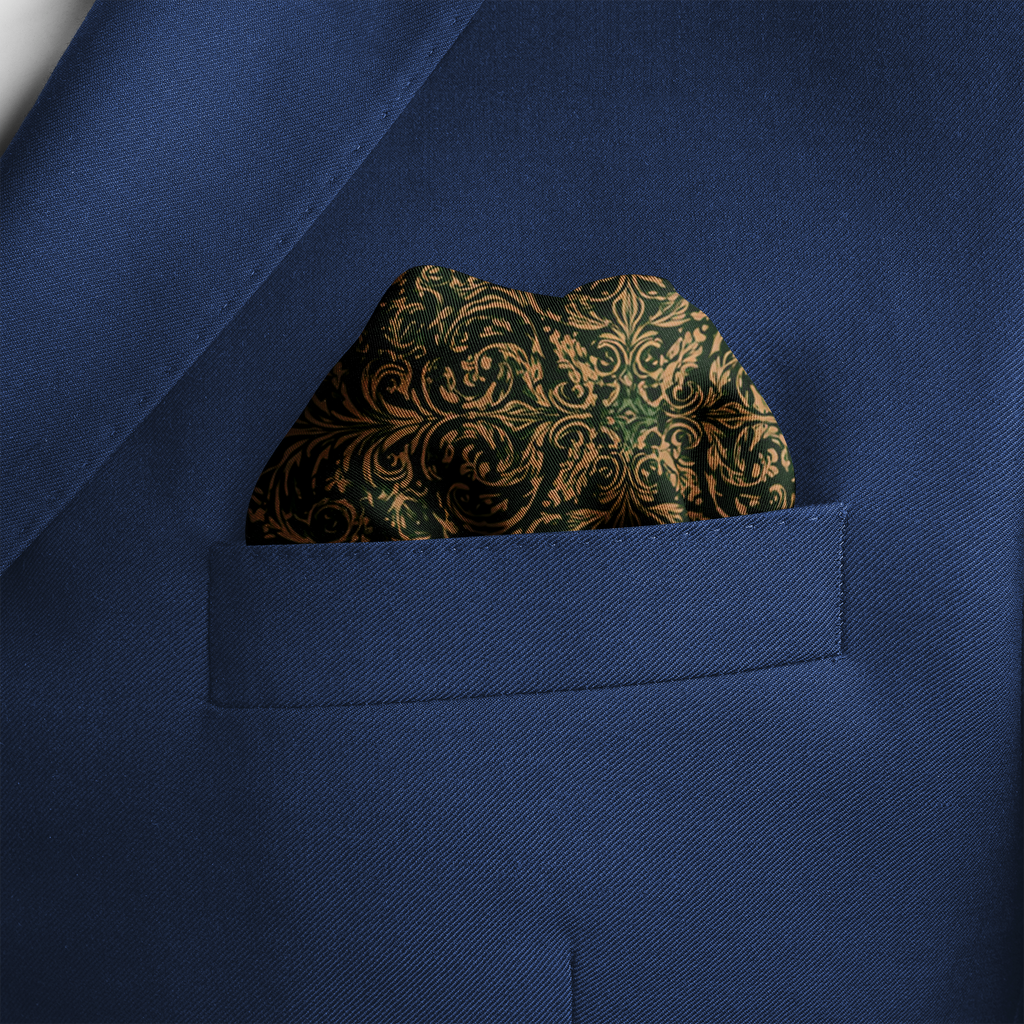 EMERALDINE SILK POCKET SQUARE