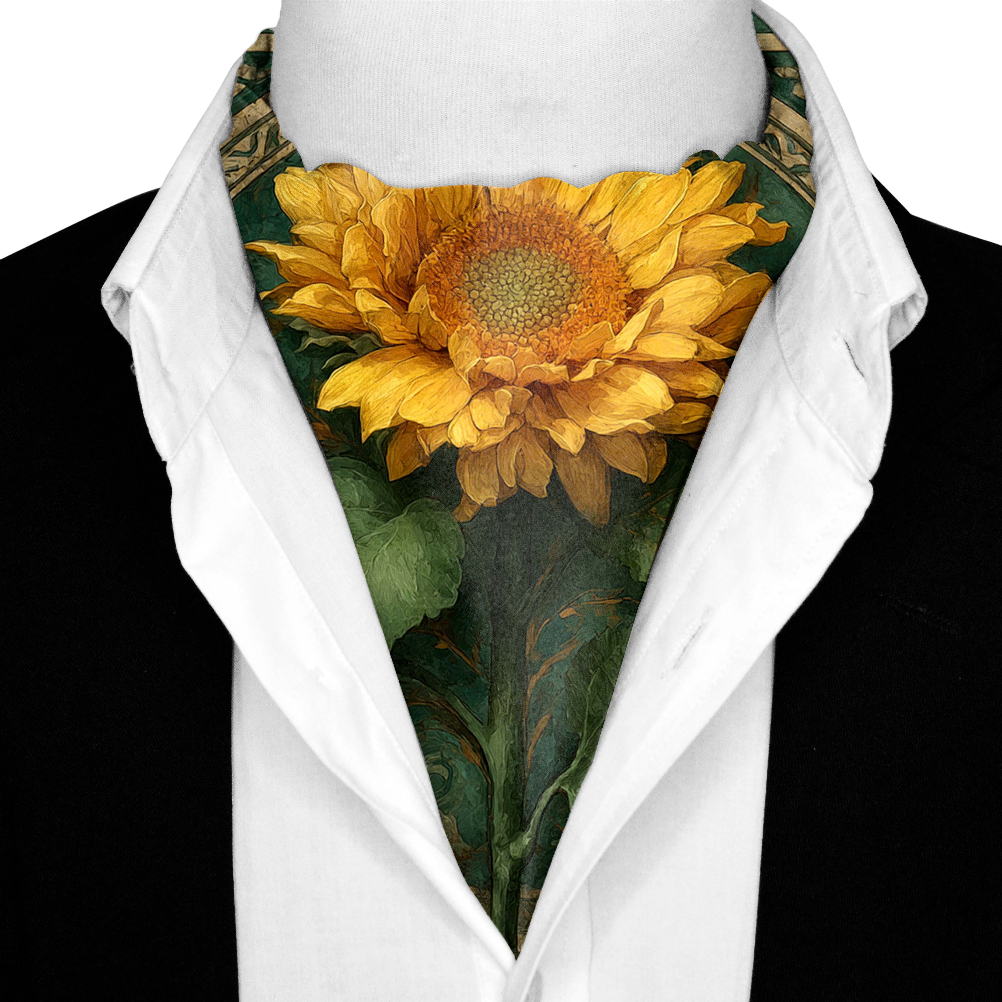 SOLEIL SILK ASCOT AND POCKET SQUARE SET – PREMIUM COLLECTION