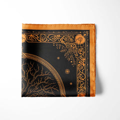 MANA TREE MEDIA SILK POCKET SQUARE