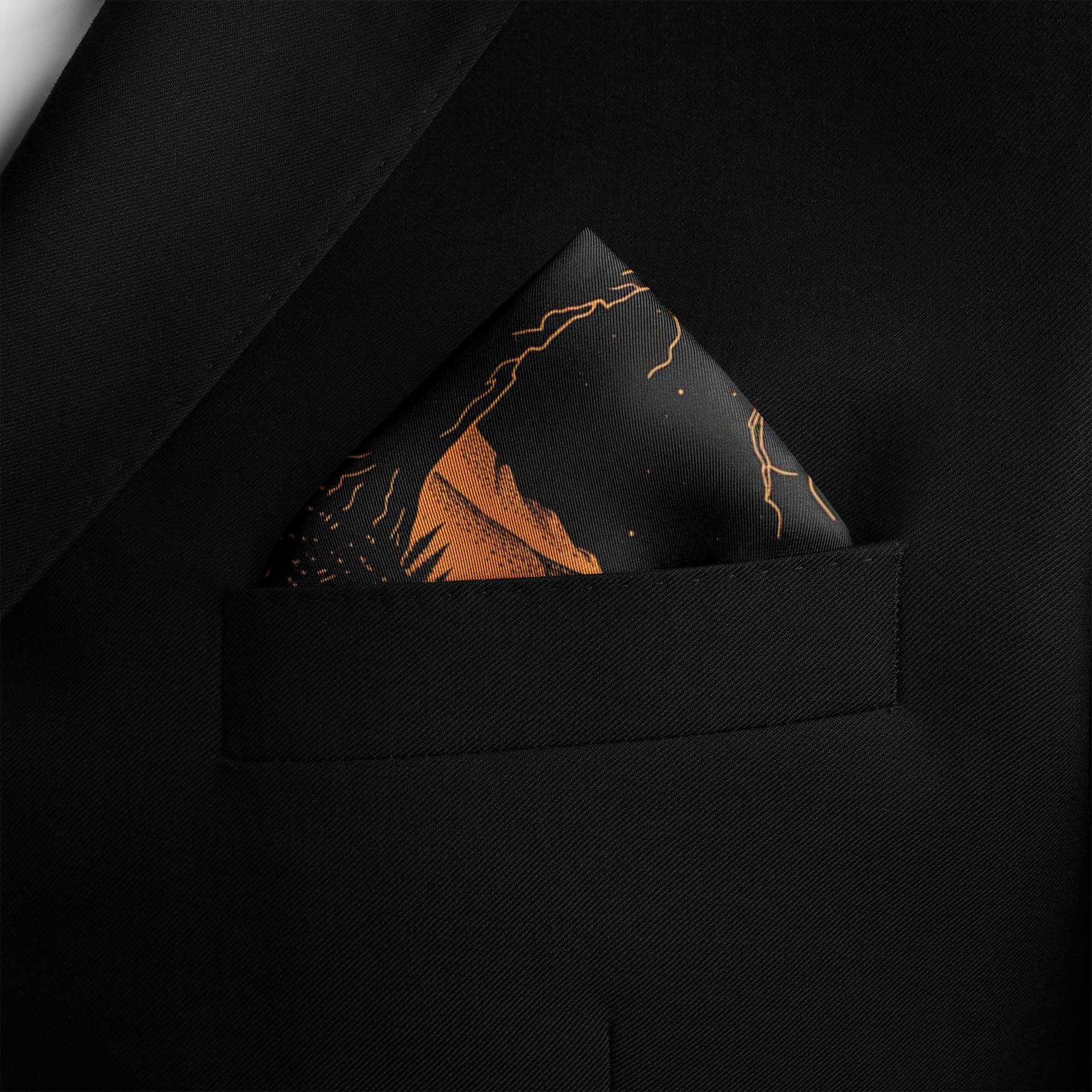 MANA TREE MEDIA SILK POCKET SQUARE