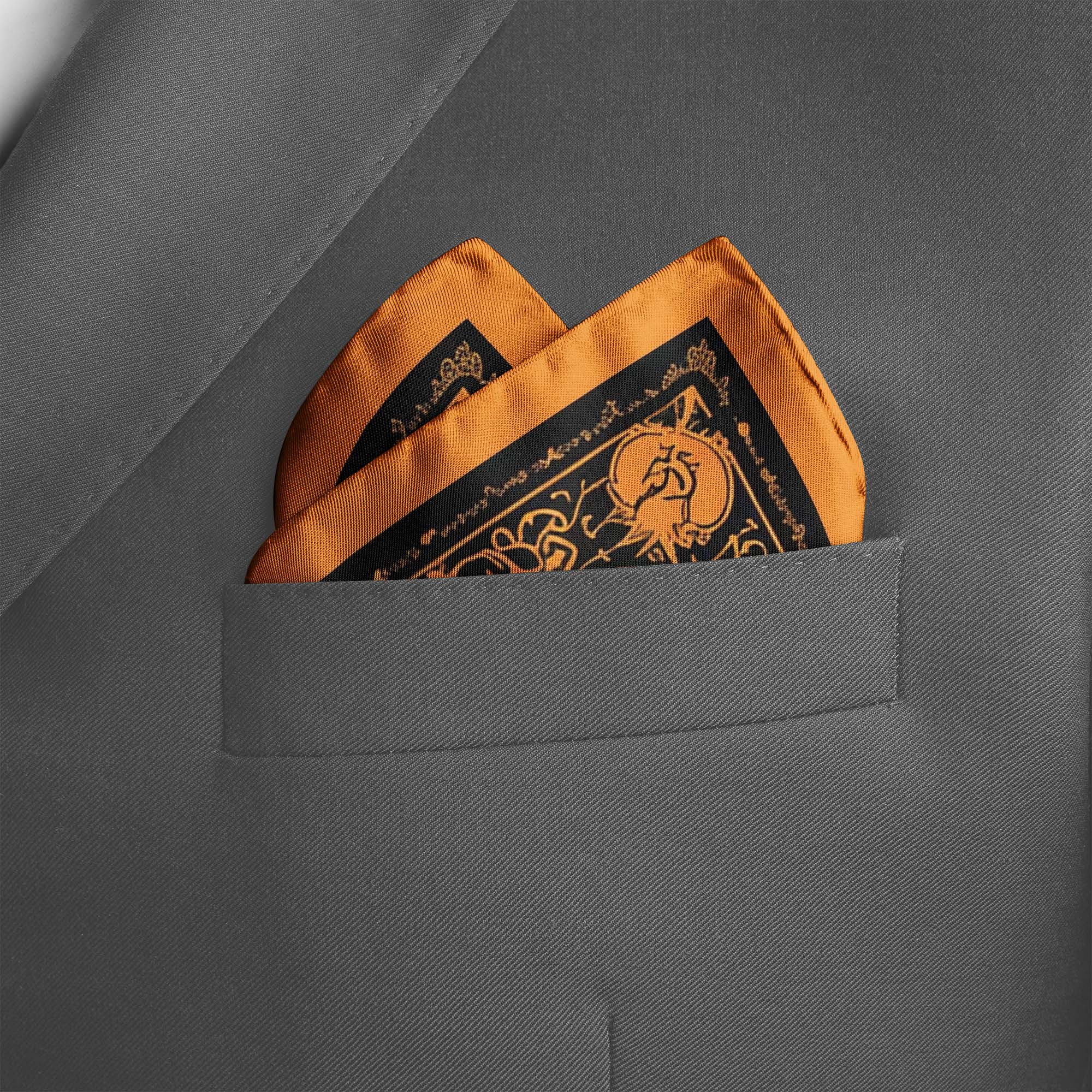 MANA TREE MEDIA SILK POCKET SQUARE