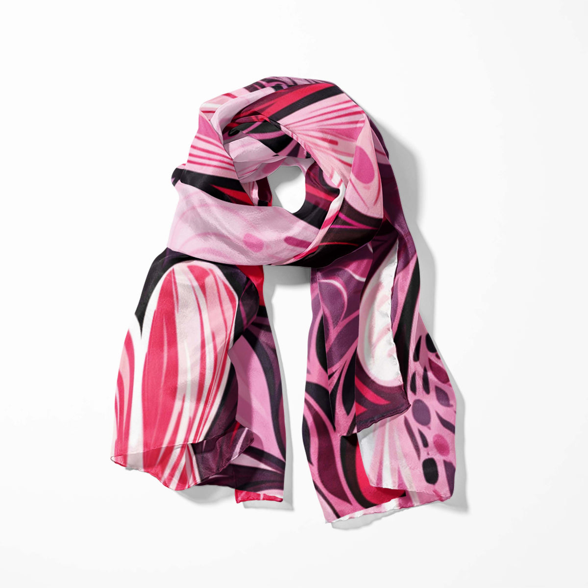 VALENTINE HEART ABSTRACT SILK MEN SCARF - PREMIUM COLLECTION