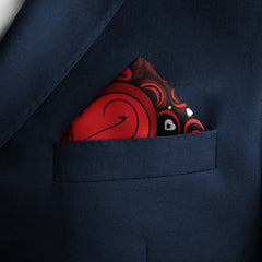 KISSES HUGS SILK POCKET SQUARE - VALENTINE DAY COLLECTION