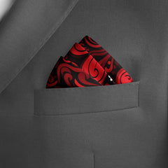 KISSES HUGS SILK POCKET SQUARE - VALENTINE DAY COLLECTION