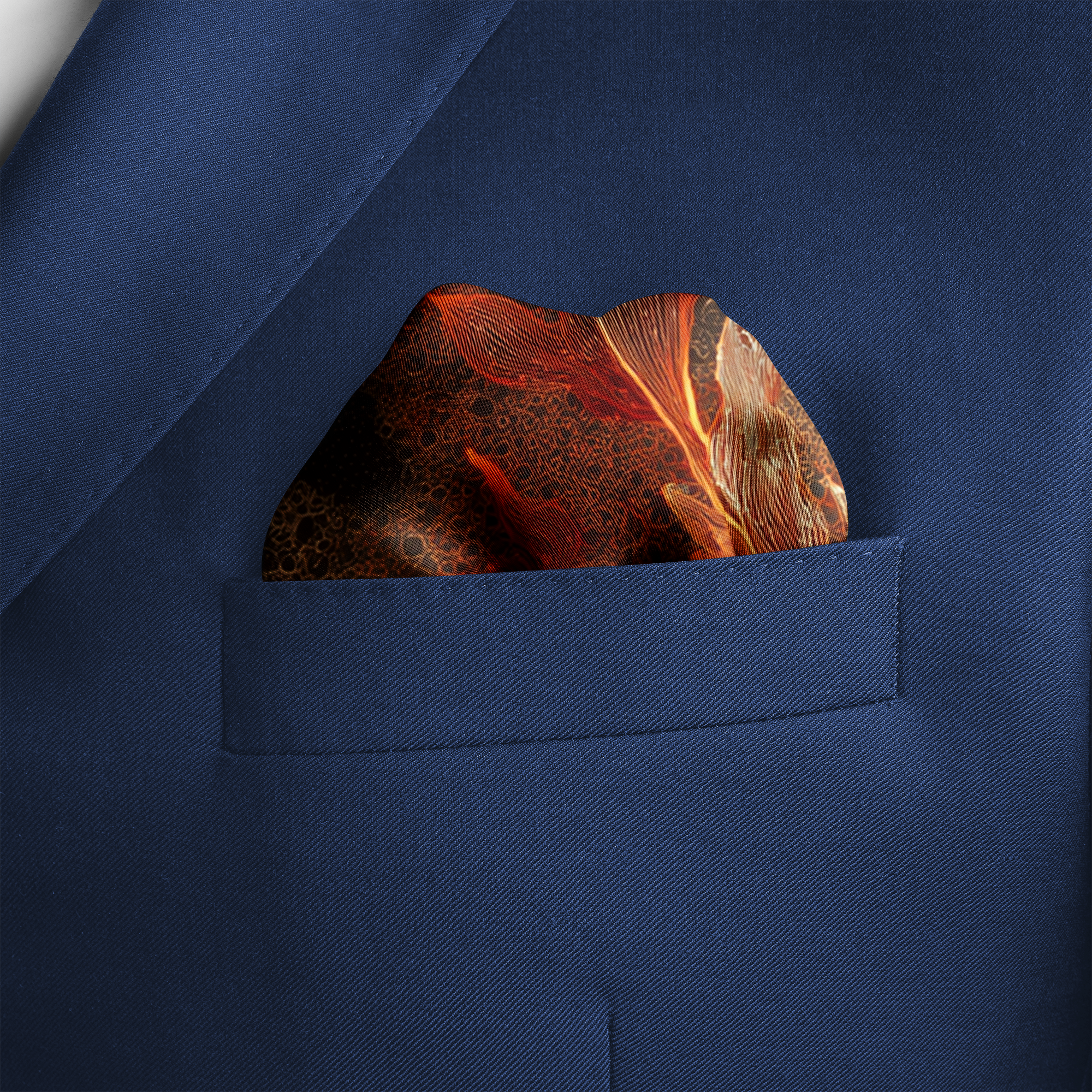 INFERNO SILK POCKET SQUARE