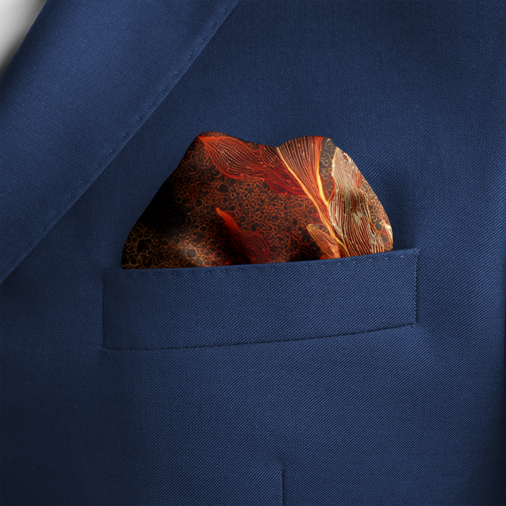 INFERNO SILK POCKET SQUARE