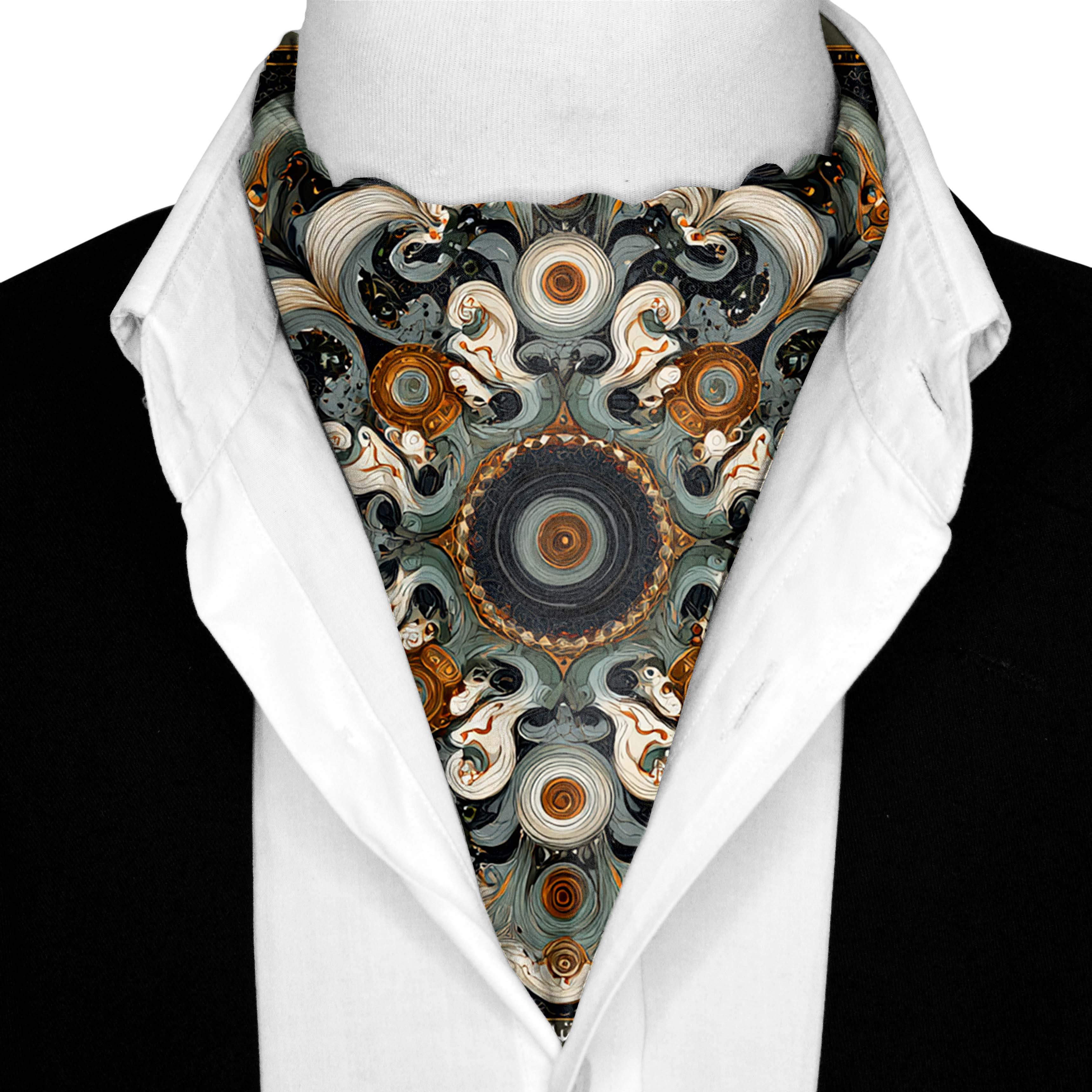 VERMILLION SILK ASCOT AND POCKET SQUARE SET – PREMIUM COLLECTION